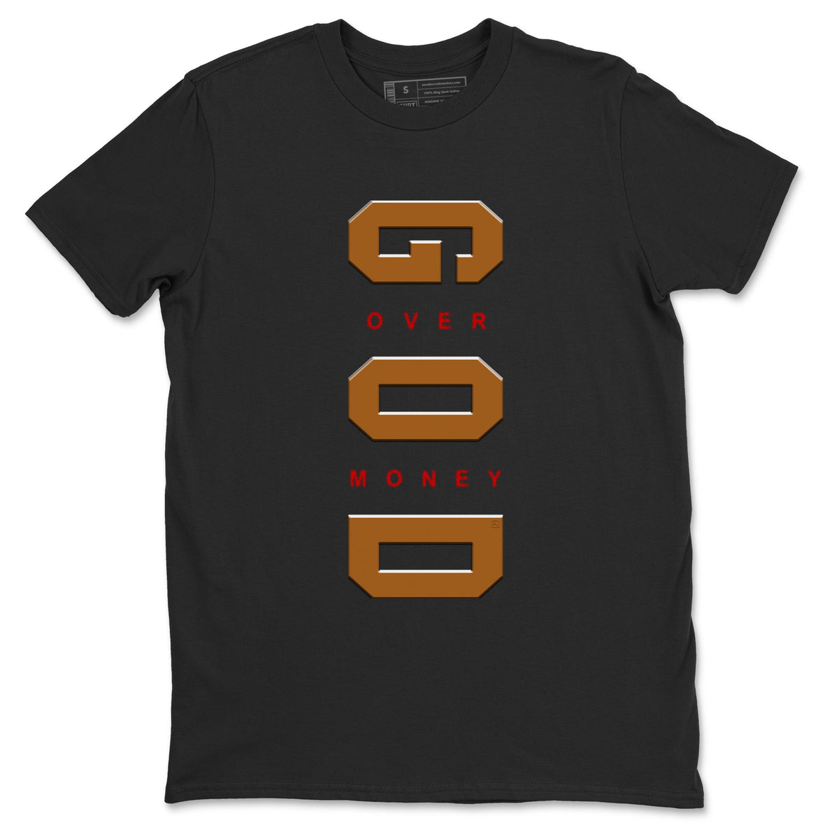 5s Archaeo Brown t shirts to match sneakers God Over Money sneaker match tees Air Jordan 5 Retro Archaeo Brown tee Drip Gear Zone unisex cotton Black 2 shirts