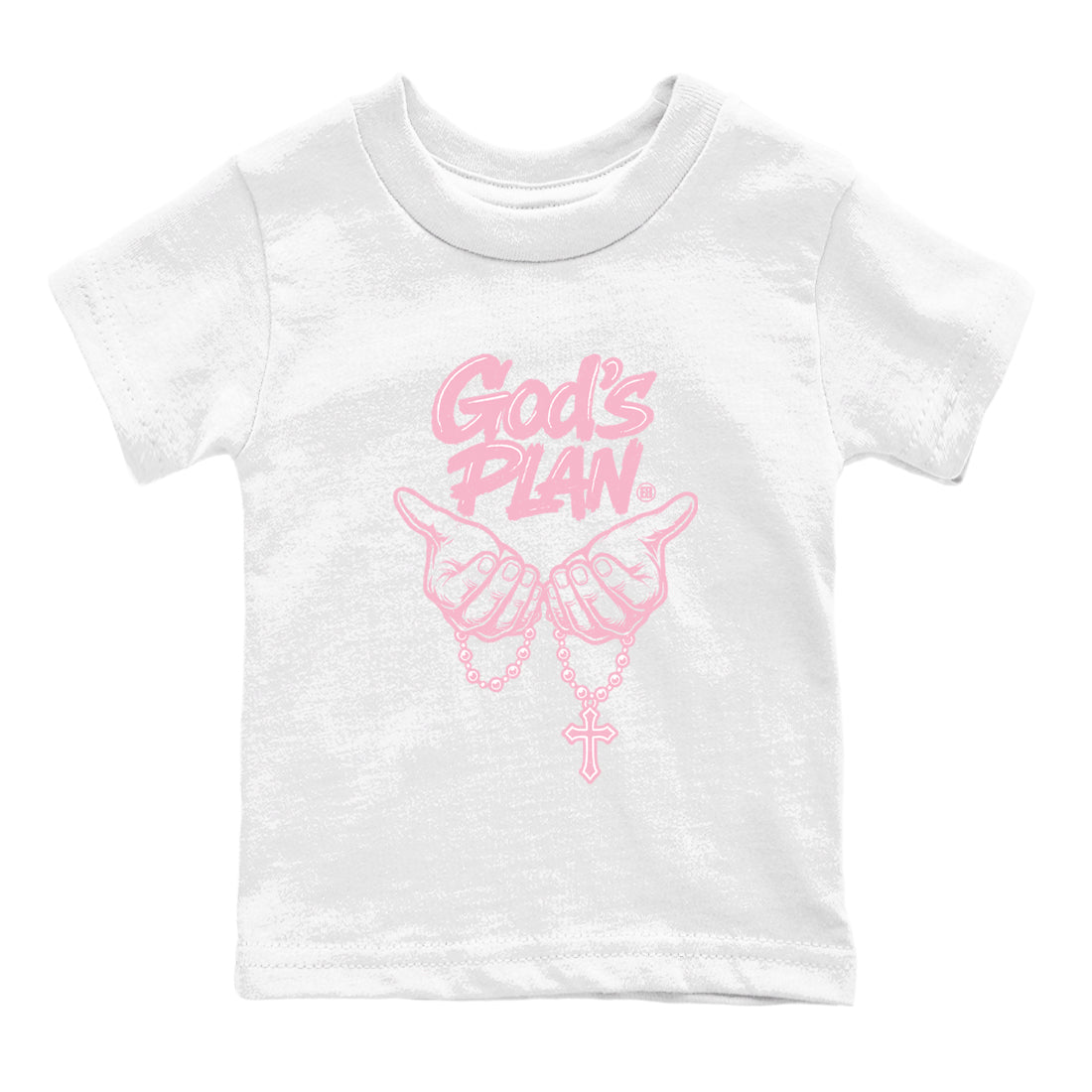Sneaker Threads Sneaker Tees To Match Air Jordan 5 Medium Soft Pink Shoes God's Plan Kids T-Shirt White 2