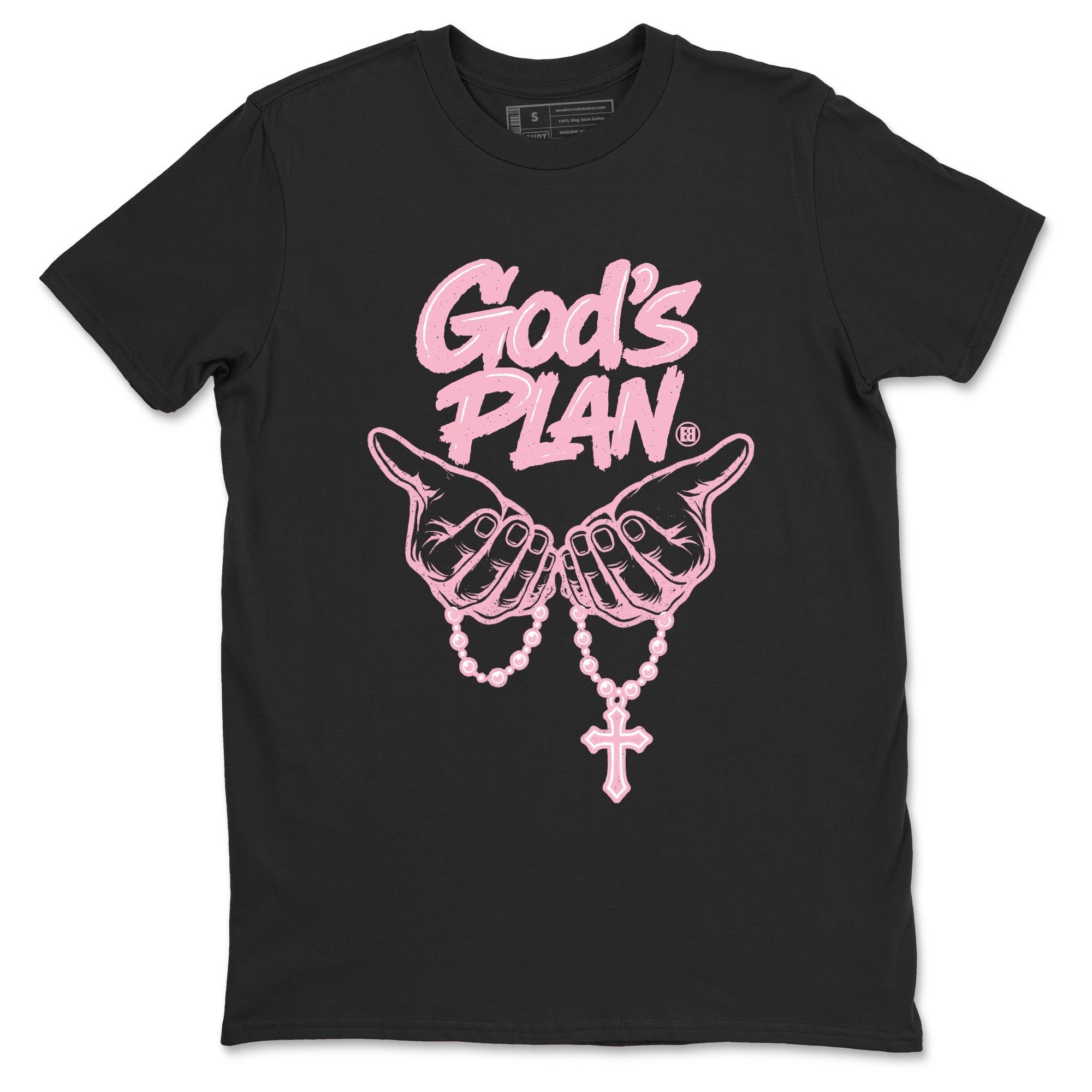 Sneaker Threads Sneaker Tees To Match Air Jordan 5 Medium Soft Pink Shoes God's Plan Tee Black 2