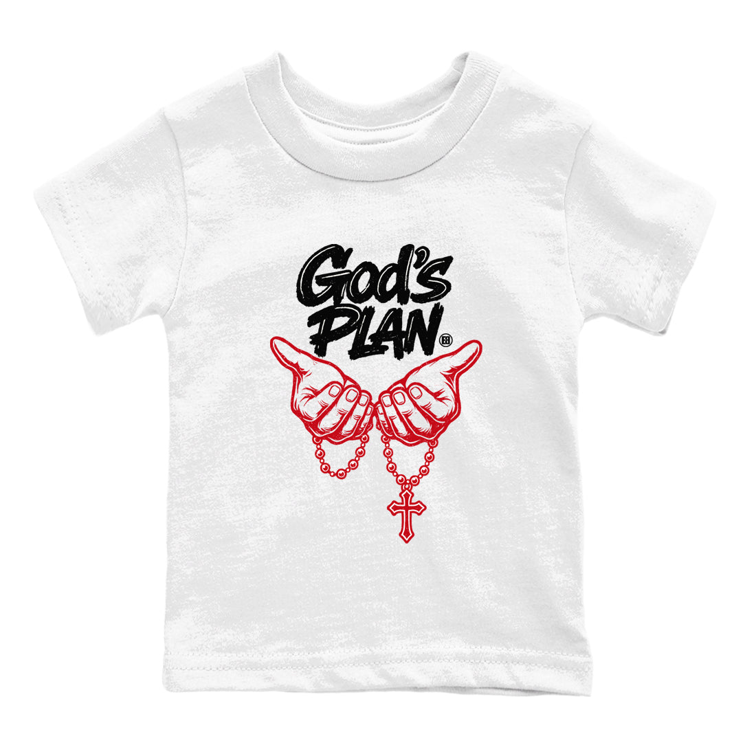Sneaker match tees  Sneaker Tees To Match Air Jordan 5 Fire Red Shoes  God's Plan Kids T-Shirt White 2