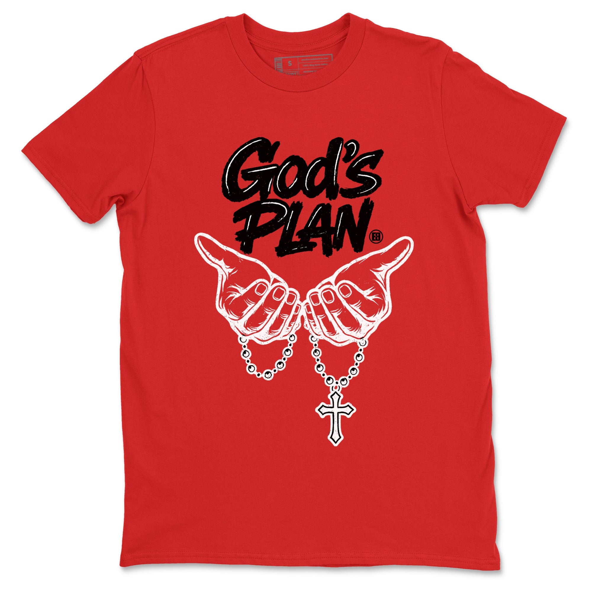 Sneaker match tees  Sneaker Tees To Match Air Jordan 5 Fire Red Shoes  God's Plan Tee Red 2