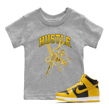 Dunk High Wu Tang shirts to match jordans Gold Hustle sneaker match tees Dunk High Wu Tang match shoes to clothes Drip Gear Zone Youth Baby Heather Grey 1 tee