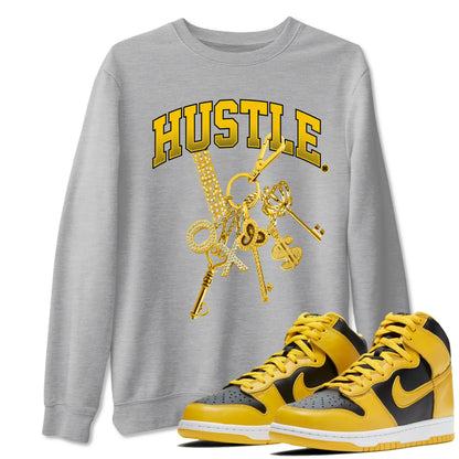 Dunk High Wu Tang shirts to match jordans Gold Hustle sneaker match tees Dunk High Wu Tang match shoes to clothes Drip Gear Zone unisex cotton Heather Grey 1 shirts