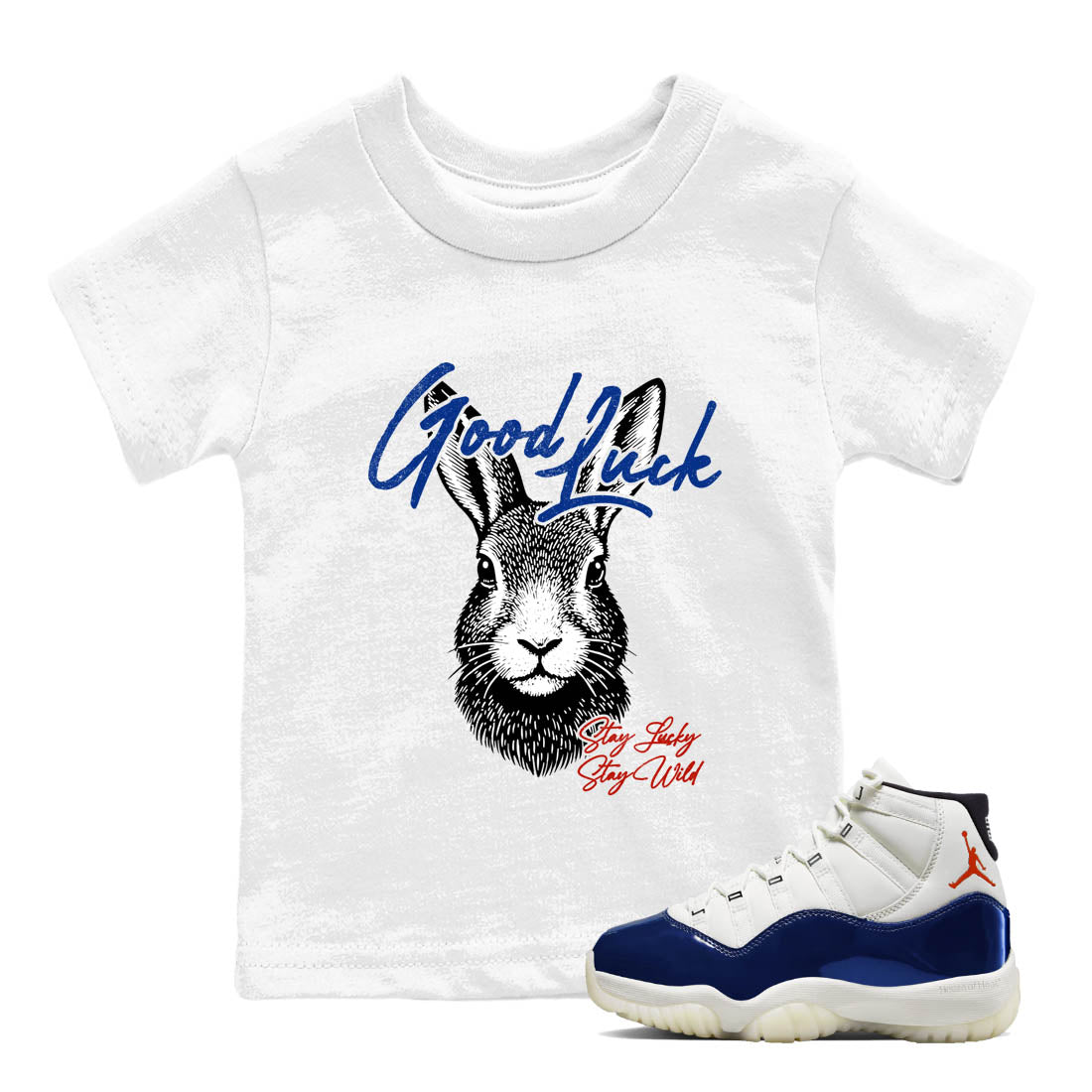 Sneaker Threads  Sneaker Tees To Match Air Jordan 11 Rare Air  Good Luck Youth Graphic Tee White 1. Perfect for Jordan releases 2025 colorways.