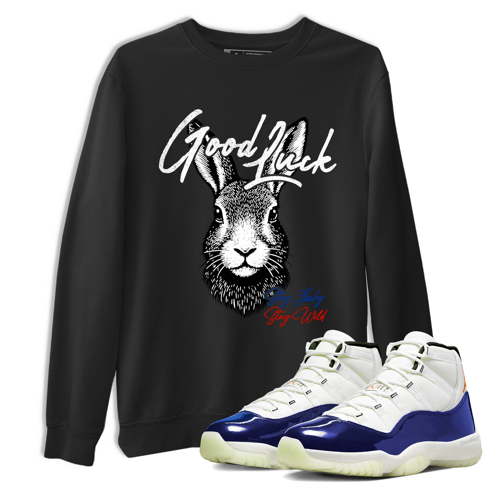 Sneaker Threads  Sneaker Tees To Match Air Jordan 11 Rare Air  Good Luck Graphic Tee Black 1. Perfect for Jordan releases 2025 colorways.