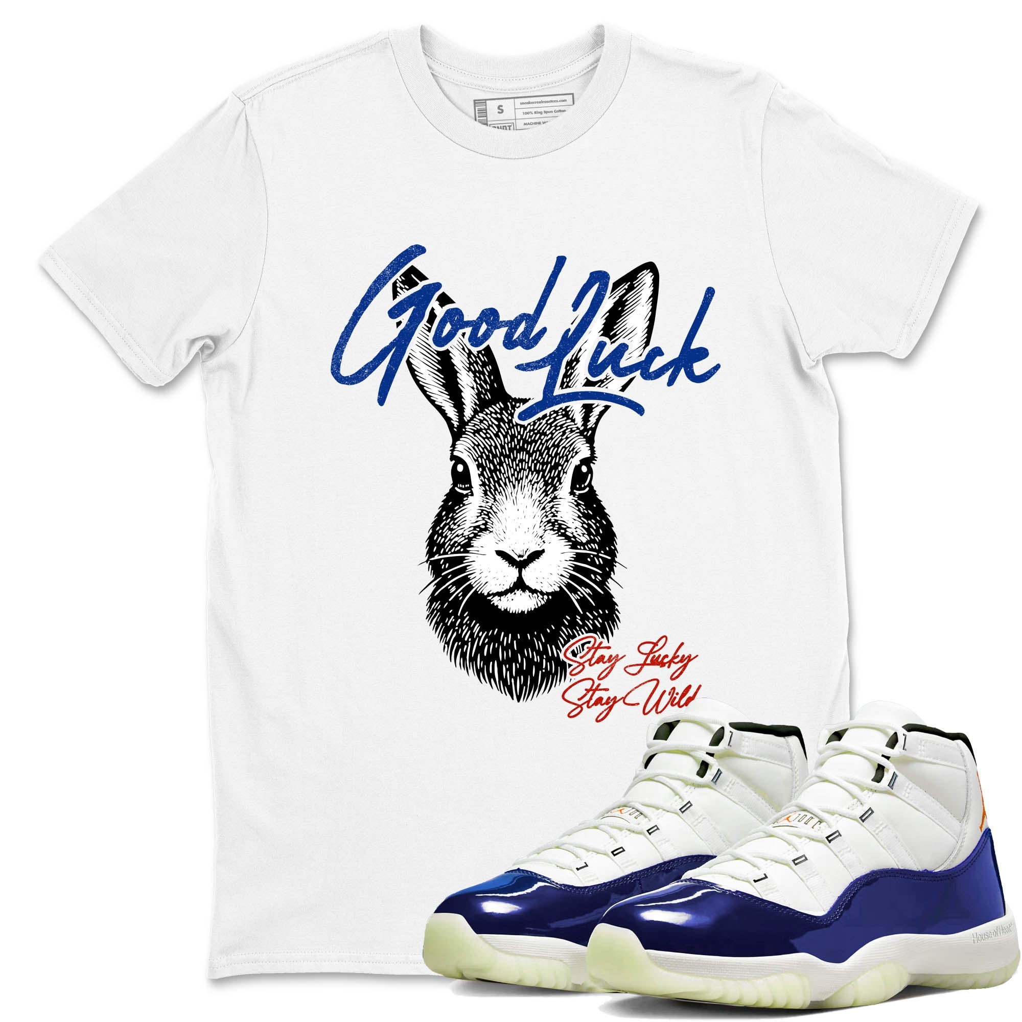 Sneaker Threads  Sneaker Tees To Match Air Jordan 11 Rare Air  Good Luck Graphic Tee White 1. Perfect for Jordan releases 2025 colorways.
