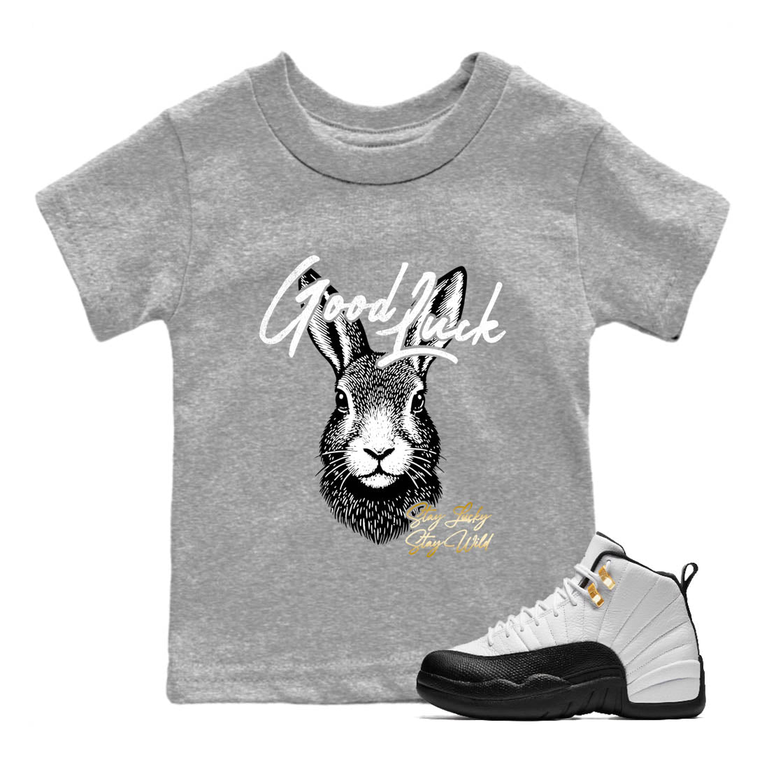 Sneaker Threads  Sneaker Tees To Match Air Jordan 12 Taxi  Good Luck Youth Graphic Tee Heather Grey 1. Perfect for Jordan releases 2025 colorways.