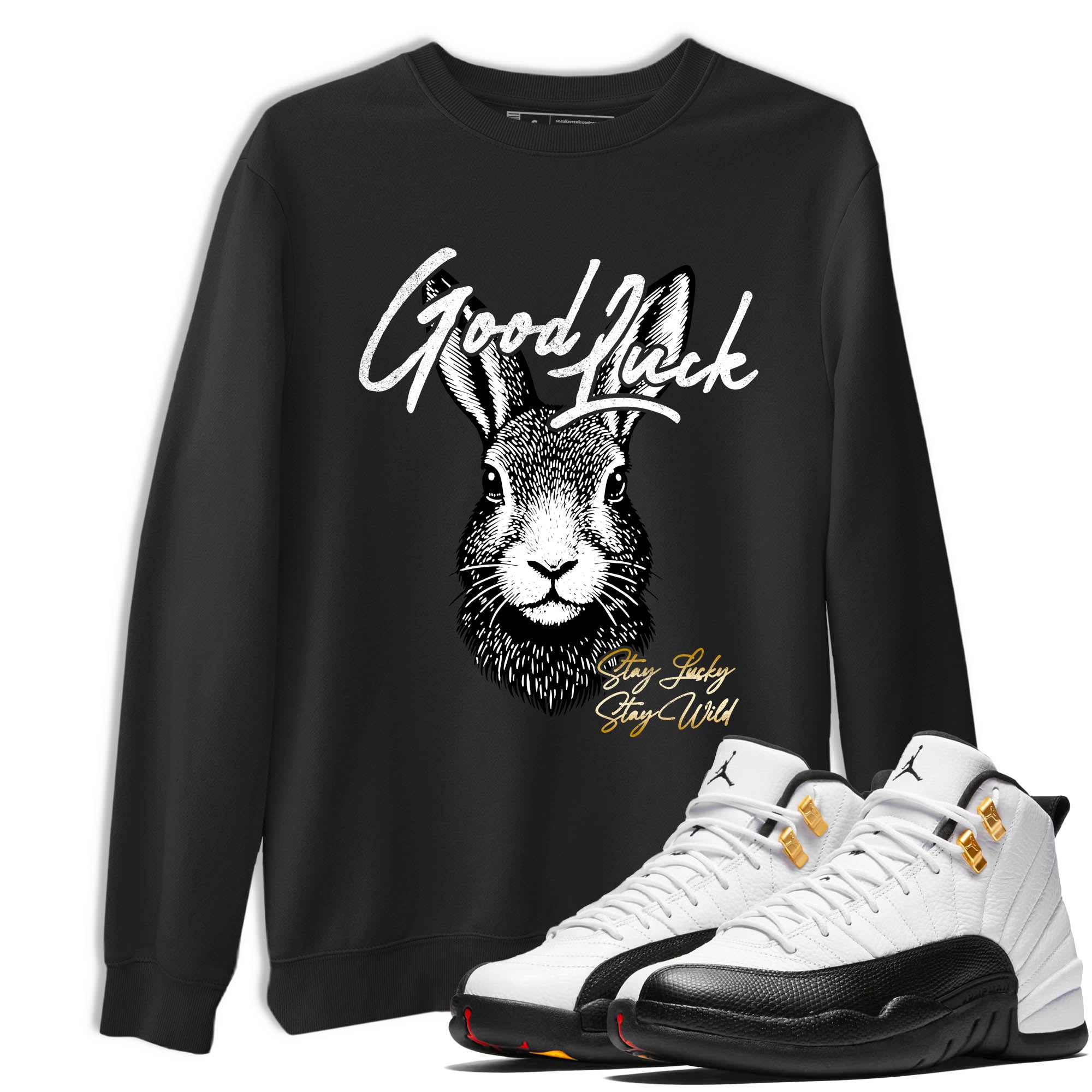 Sneaker Threads  Sneaker Tees To Match Air Jordan 12 Taxi  Good Luck Graphic Tee Black 1. Perfect for Jordan releases 2025 colorways.