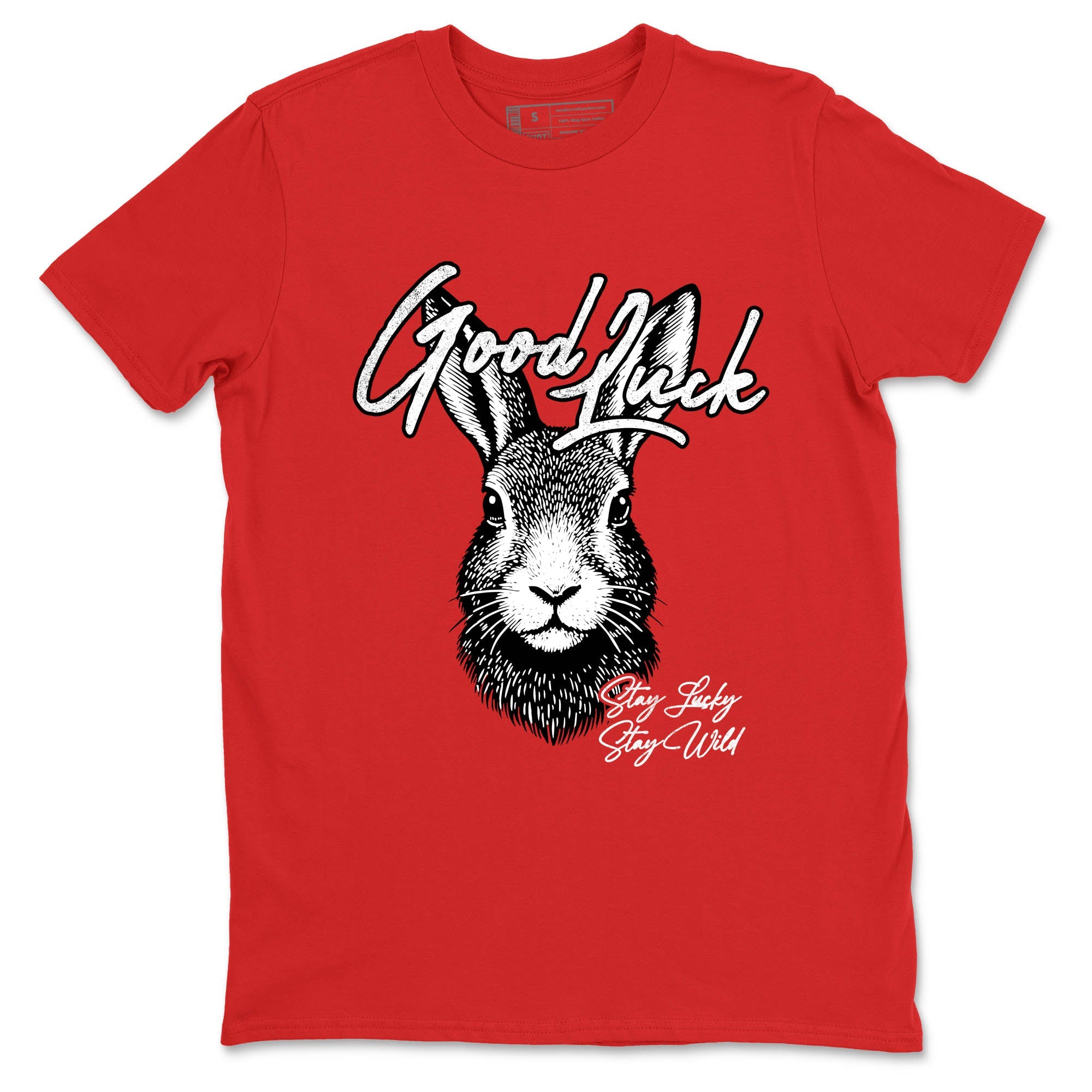 Sneaker Threads  Sneaker Tees To Match Air Jordan 8 Bunny  Good Luck Graphic Tee Red 2. Perfect for Jordan releases 2025 colorways.