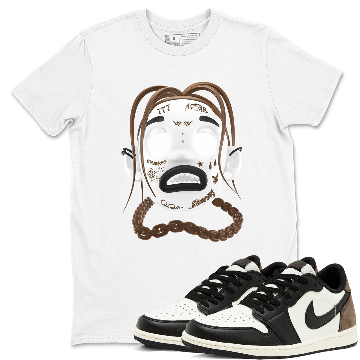 1s Low OG Mocha shirts to match jordans Goosebumps Boy sneaker match tees Air Jordan 1 Mocha match shoes to clothes Drip Gear Zone unisex cotton White 1 shirts