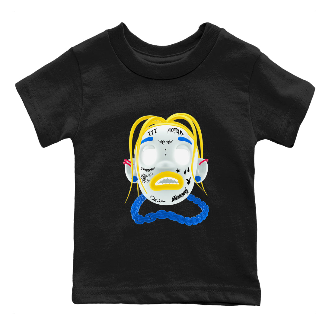 1s Travis Scott Canary shirt to match jordans Goosebumps Boy sneaker tees Air Jordan 1 Travis Scott Canary Drip Gear Zone baby toddler Black 2 cotton Shirt