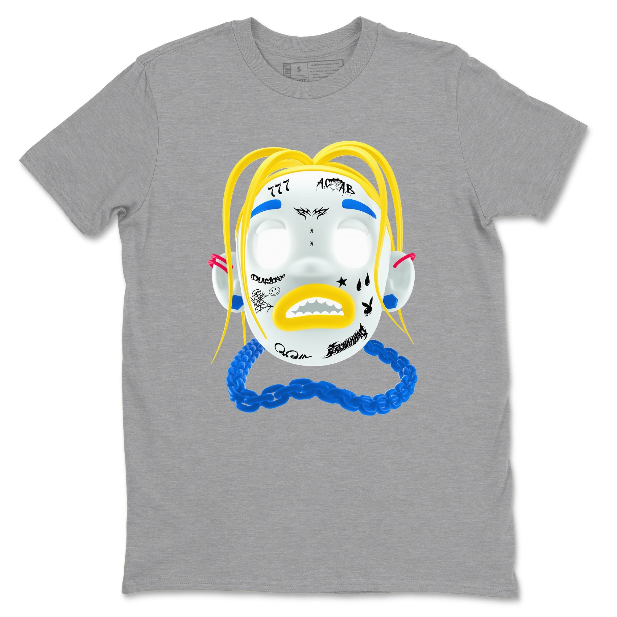 1s Travis Scott Canary shirt to match jordans Goosebumps Boy sneaker tees Air Jordan 1 Travis Scott Canary Drip Gear Zone unisex cotton Heather Grey 2 crew neck shirt