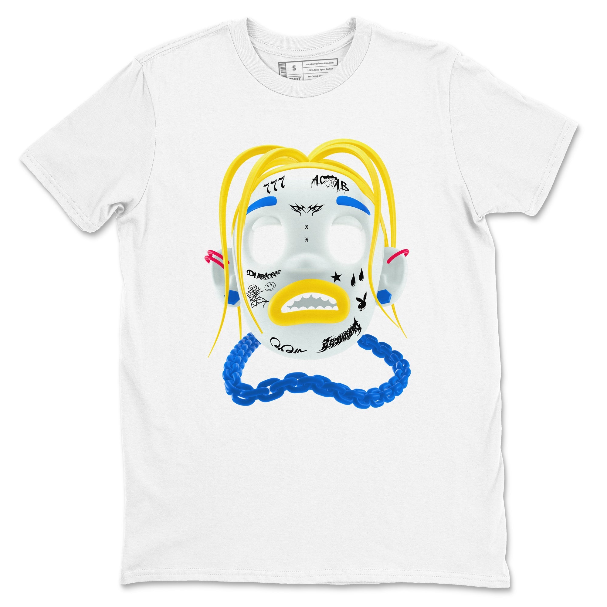 1s Travis Scott Canary shirt to match jordans Goosebumps Boy sneaker tees Air Jordan 1 Travis Scott Canary Drip Gear Zone unisex cotton White 2 crew neck shirt