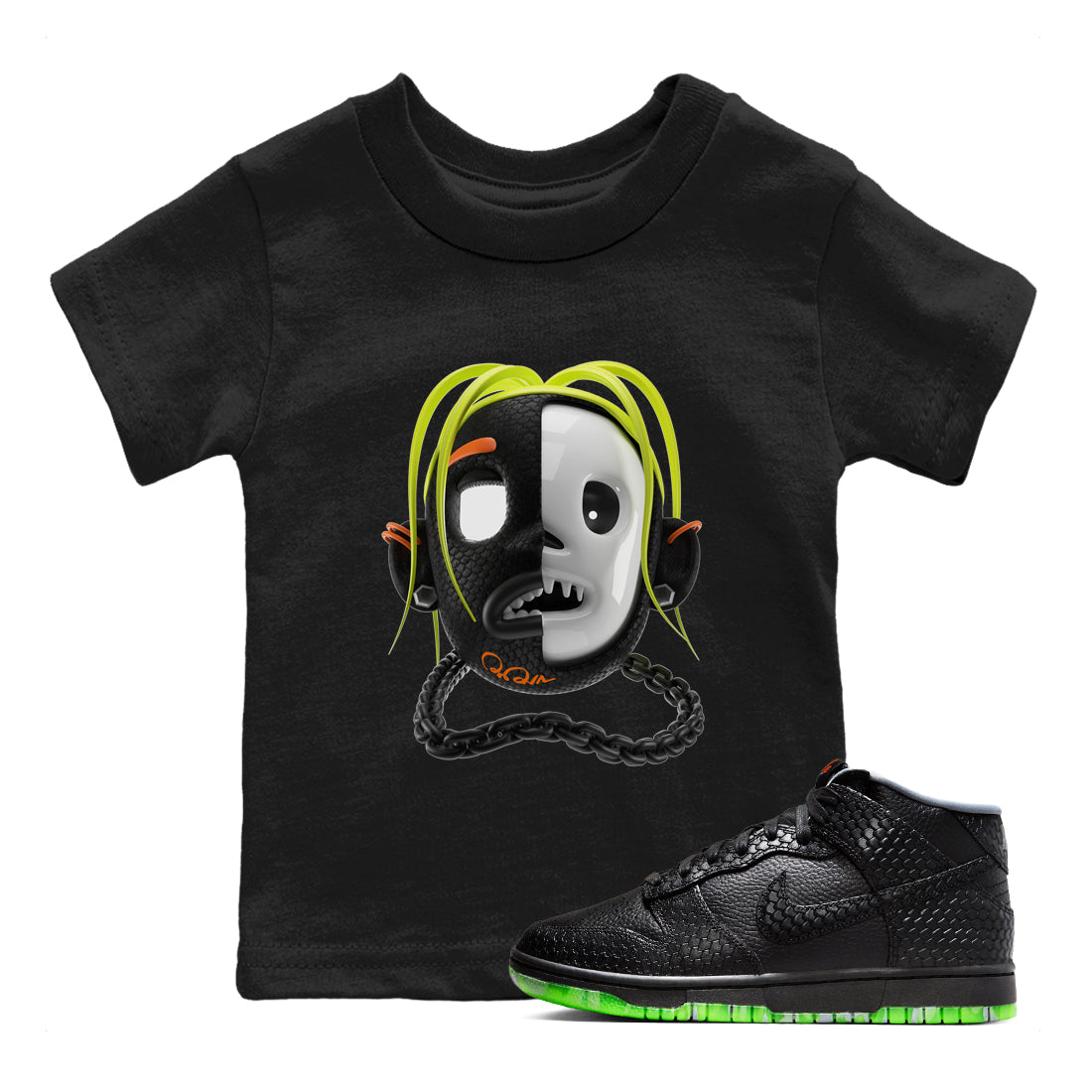 Dunk Halloween shirt to match jordans Goosebumps Boy sneaker tees Halloween night dress Dunk Halloween Drip Gear Zone Baby Toddler Black 1 T-Shirt