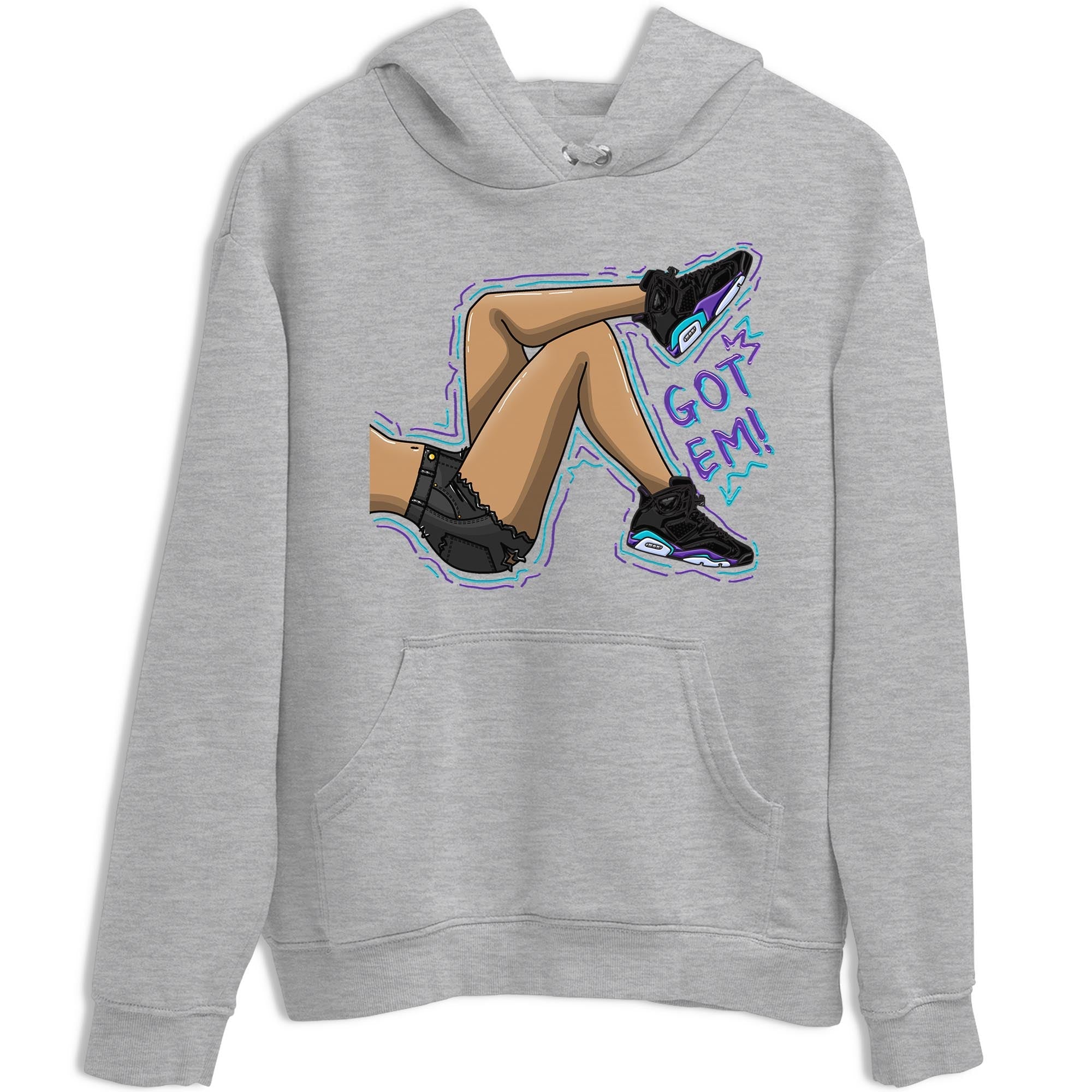 AJ6 Aqua shirt to match jordans Got Em Legs sneaker release tees Air Jordan 6 Aqua Drip Gear Zone Unisex Streetwear Clothing Heather Grey 2 T-Shirt