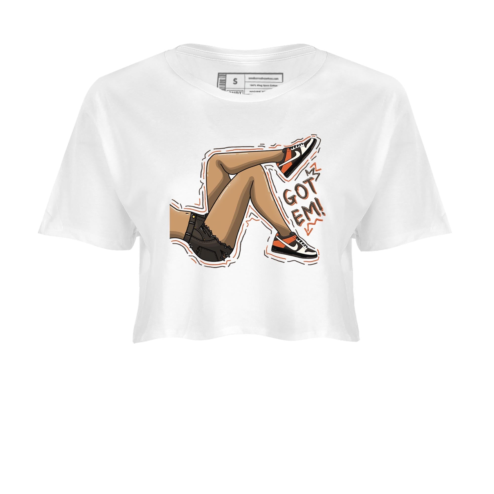 Nike Low Dunk Red Panda shirt to match jordans Got Em Legs sneaker tees Nike Dunk Red Panda Drip Gear Zone White 2 Crop T-Shirt