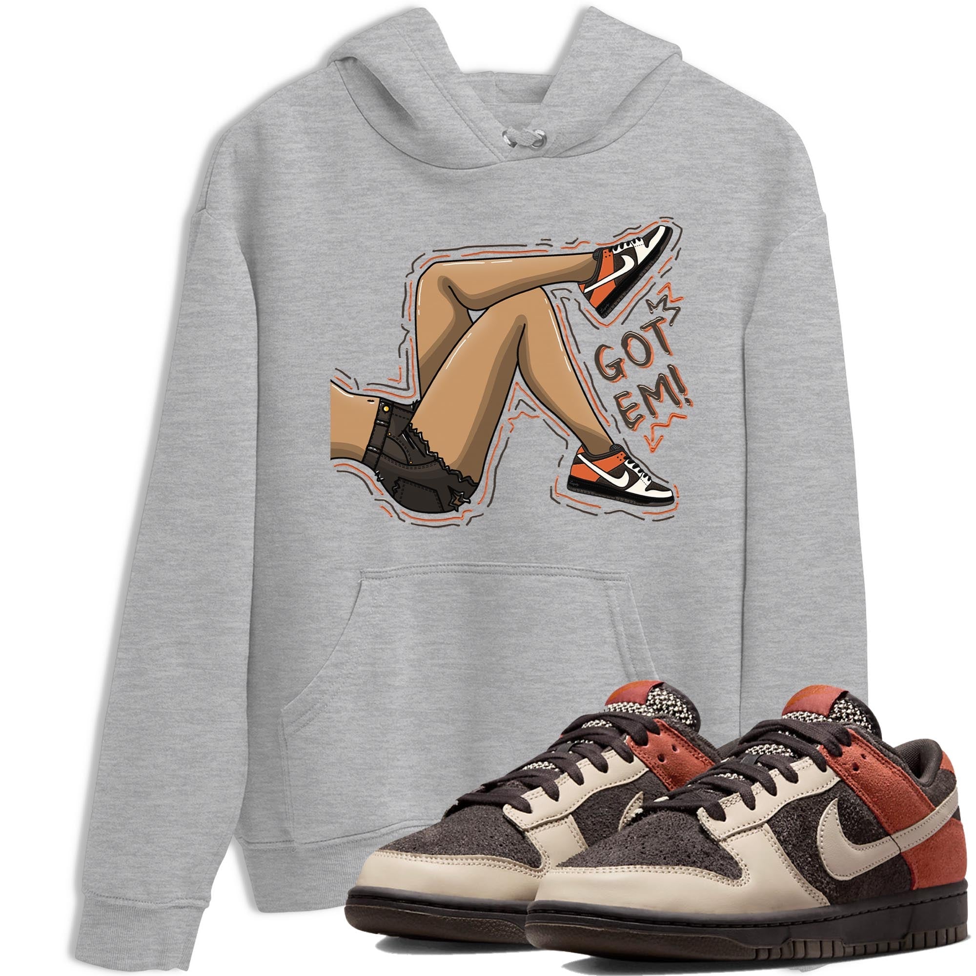 Nike Low Dunk Red Panda shirt to match jordans Got Em Legs sneaker tees Nike Dunk Red Panda Drip Gear Zone Unisex Streetwear Clothing Heather Grey 1 T-Shirt