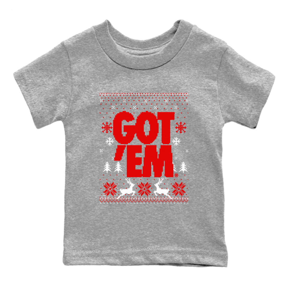 11s Cherry shirts to match jordans Christmas Gift Got Em Ugly Sweater sneaker match tees Air Jordan 11 Retro Cherry match shoes to clothes Drip Gear Zone Youth Baby Heather Grey 2 tee