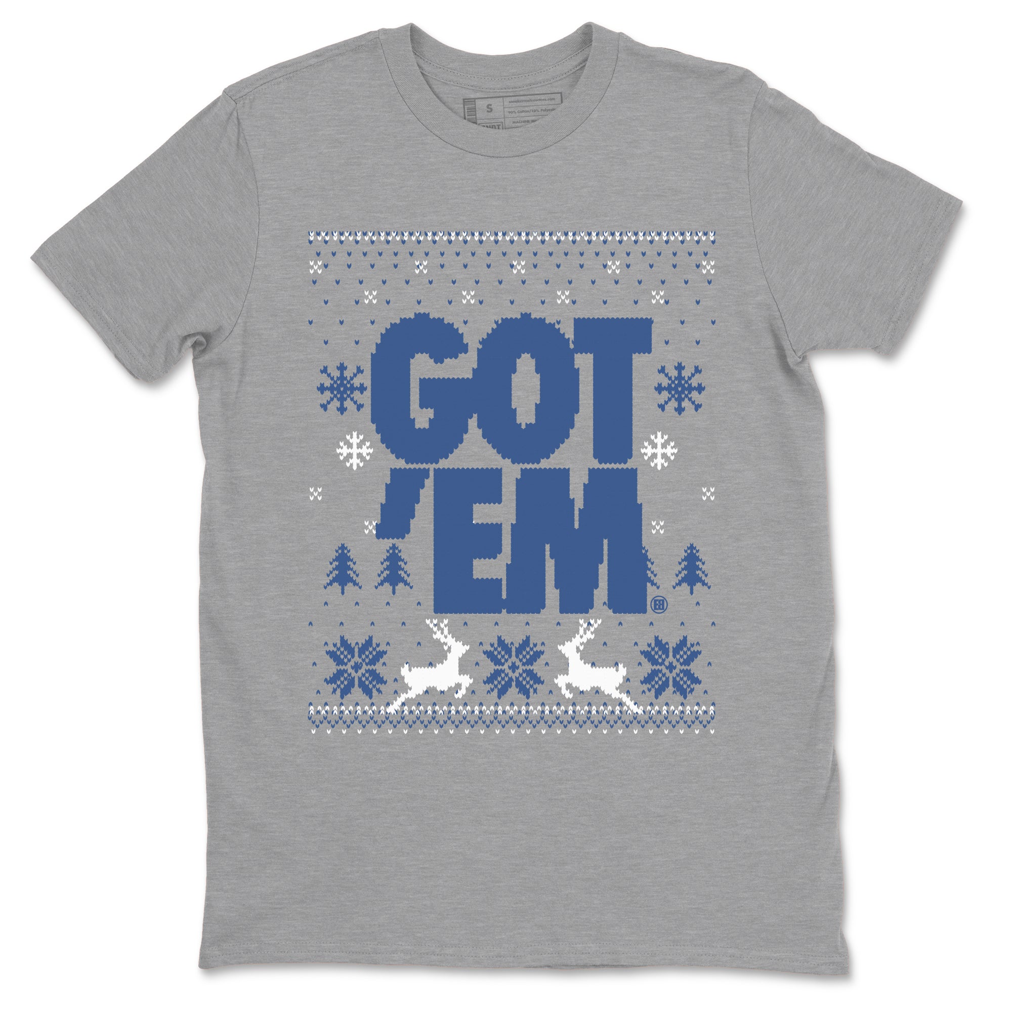 11s Diffused Blue shirts to match jordans Christmas Gift Got Em Ugly Sweater sneaker match tees Air Jordan 11 Retro Diffused Blue match shoes to clothes Drip Gear Zone unisex cotton Heather Grey 2 shirts