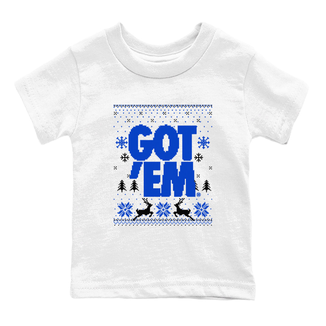 Air Jordan 12 Blueberry t-shirts to match sneakers Christmas Holiday Gift Got Em Ugly Sweater sneaker match tees 12s Blueberry match shoes to clothes Drip Gear Zone Youth Baby White 2 tee