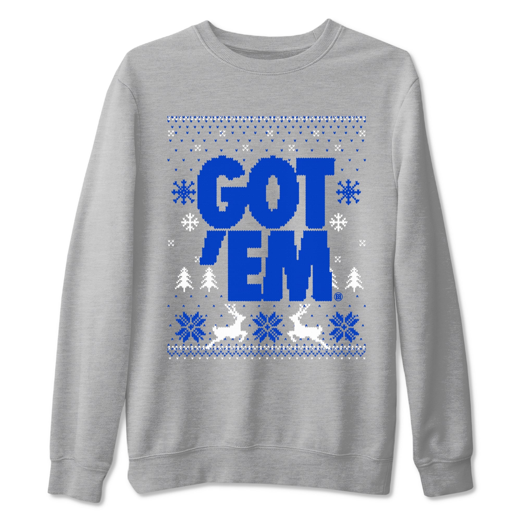 Air Jordan 12 Blueberry t-shirts to match sneakers Christmas Holiday Gift Got Em Ugly Sweater sneaker match tees 12s Blueberry match shoes to clothes Drip Gear Zone unisex cotton Heather Grey 2 shirts