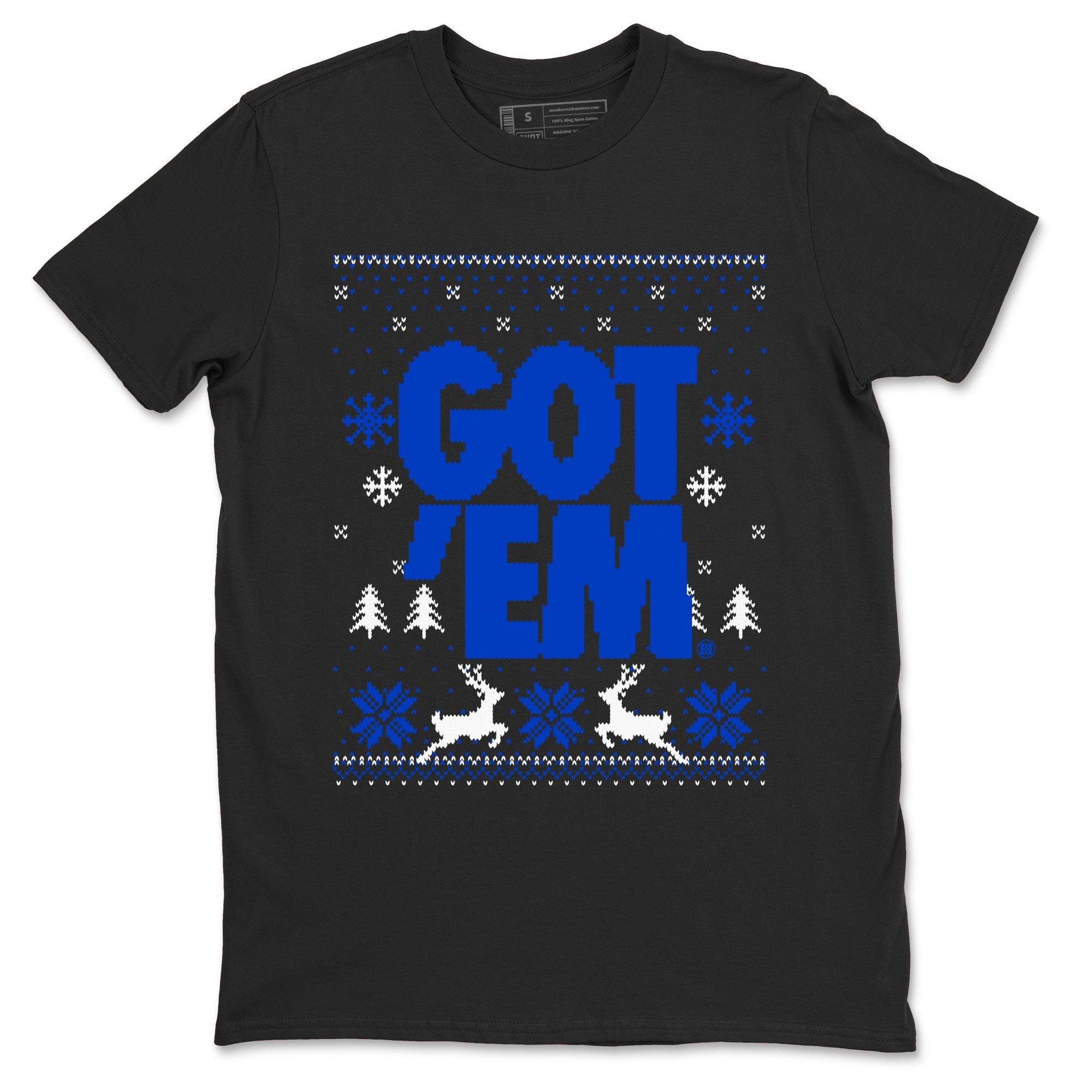 Air Jordan 12 Blueberry t-shirts to match sneakers Christmas Holiday Gift Got Em Ugly Sweater sneaker match tees 12s Blueberry match shoes to clothes Drip Gear Zone unisex cotton Black 2 shirts