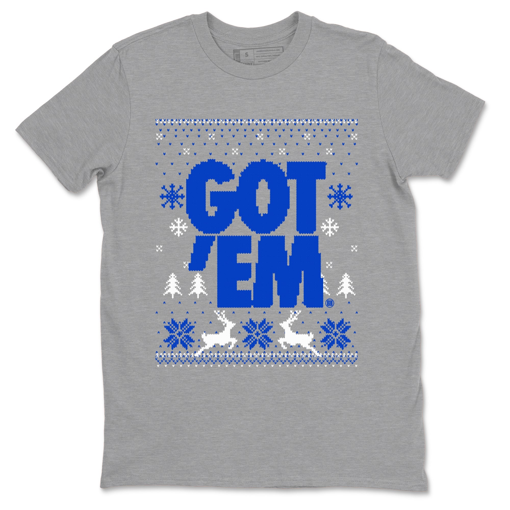 Air Jordan 12 Blueberry t-shirts to match sneakers Christmas Holiday Gift Got Em Ugly Sweater sneaker match tees 12s Blueberry match shoes to clothes Drip Gear Zone unisex cotton Heather Grey 2 shirts