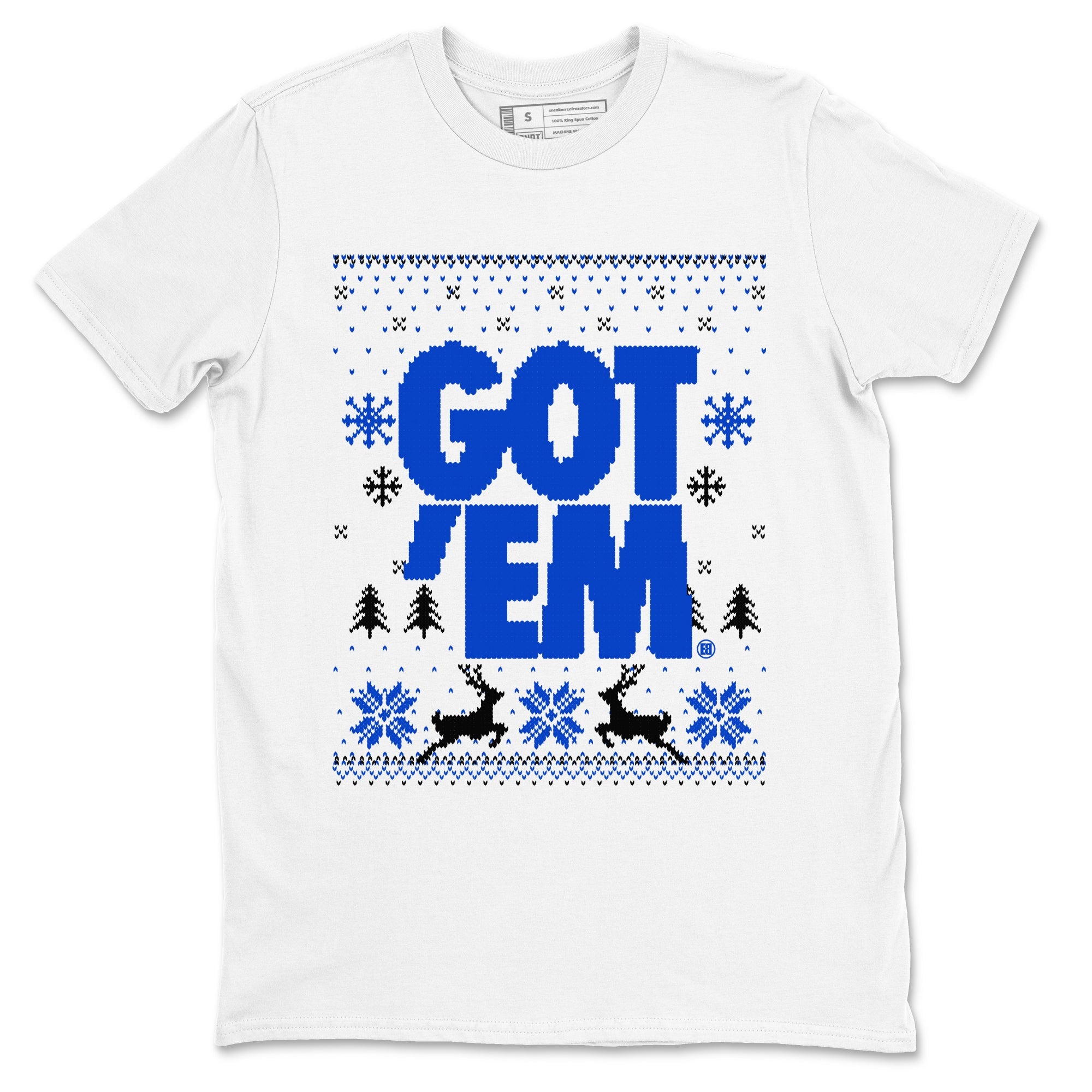 Air Jordan 12 Blueberry t-shirts to match sneakers Christmas Holiday Gift Got Em Ugly Sweater sneaker match tees 12s Blueberry match shoes to clothes Drip Gear Zone unisex cotton White 2 shirts