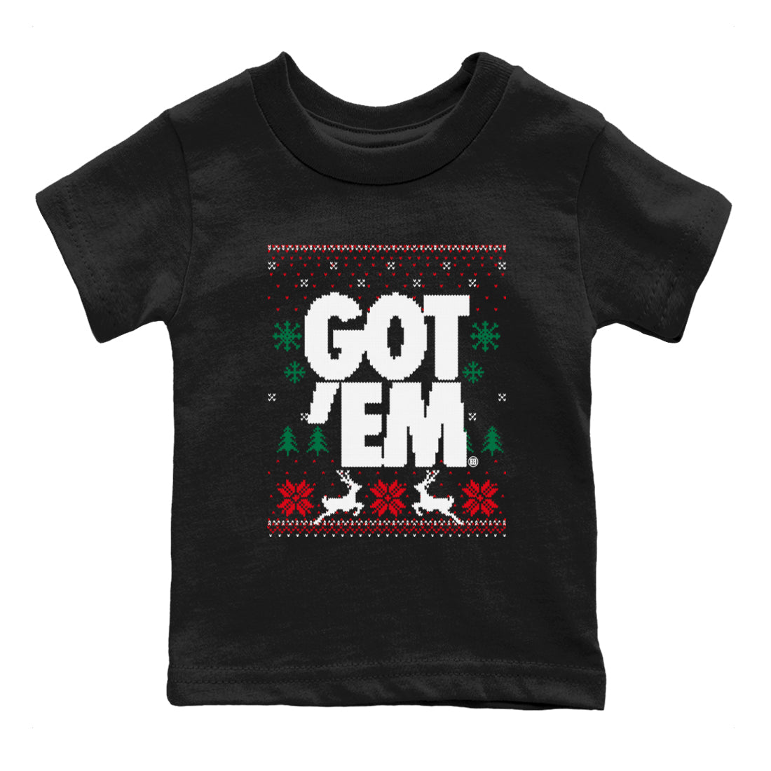 Air Jordan 2 Low Retro Christmas shirts to match jordans Christmas Gift Got Em Ugly Sweater sneaker match tees Air Jordan 2 Christmas match shoes to clothes Drip Gear Zone Youth Baby Black 2 tee