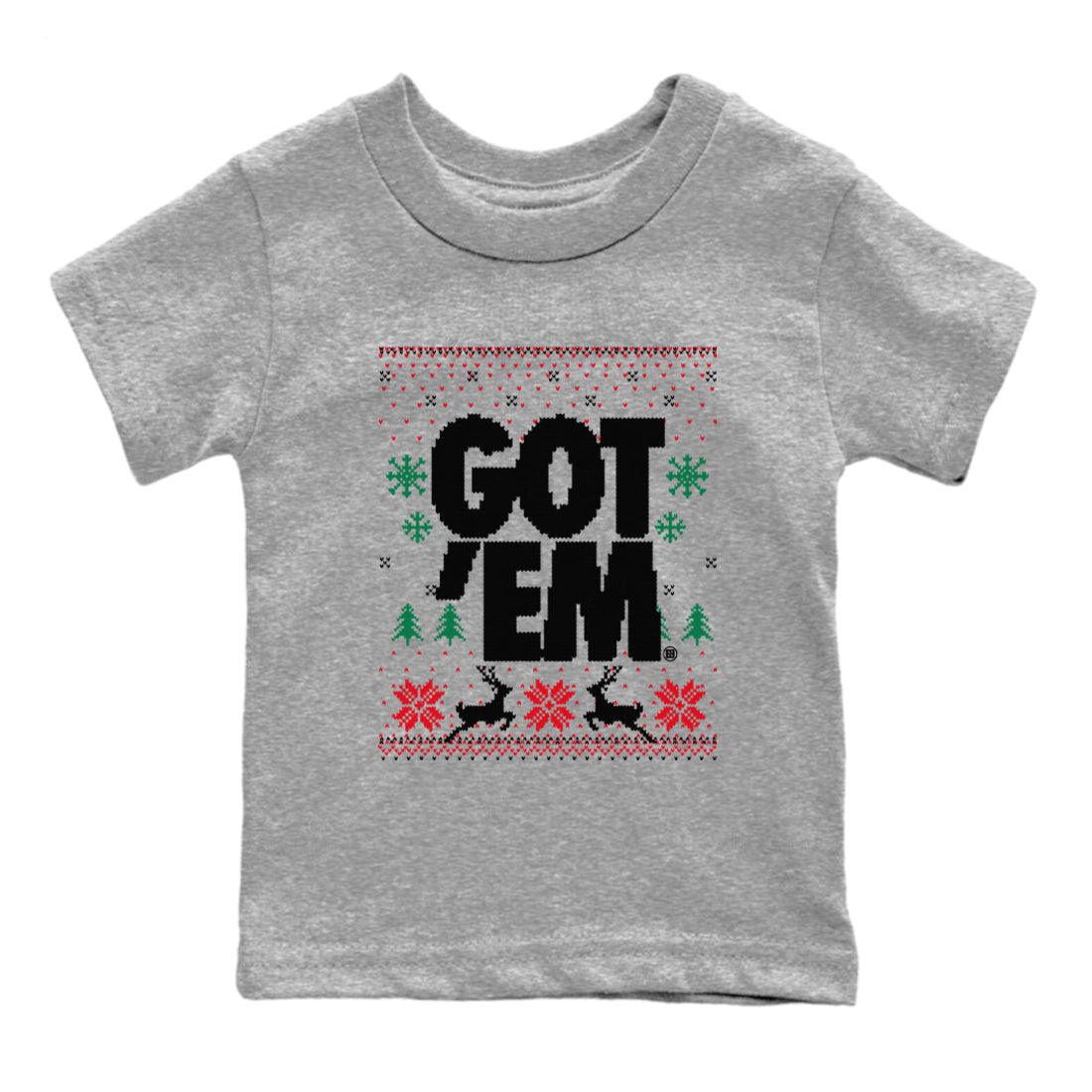 Air Jordan 2 Low Retro Christmas shirts to match jordans Christmas Gift Got Em Ugly Sweater sneaker match tees Air Jordan 2 Christmas match shoes to clothes Drip Gear Zone Youth Baby Heather Grey 2 tee
