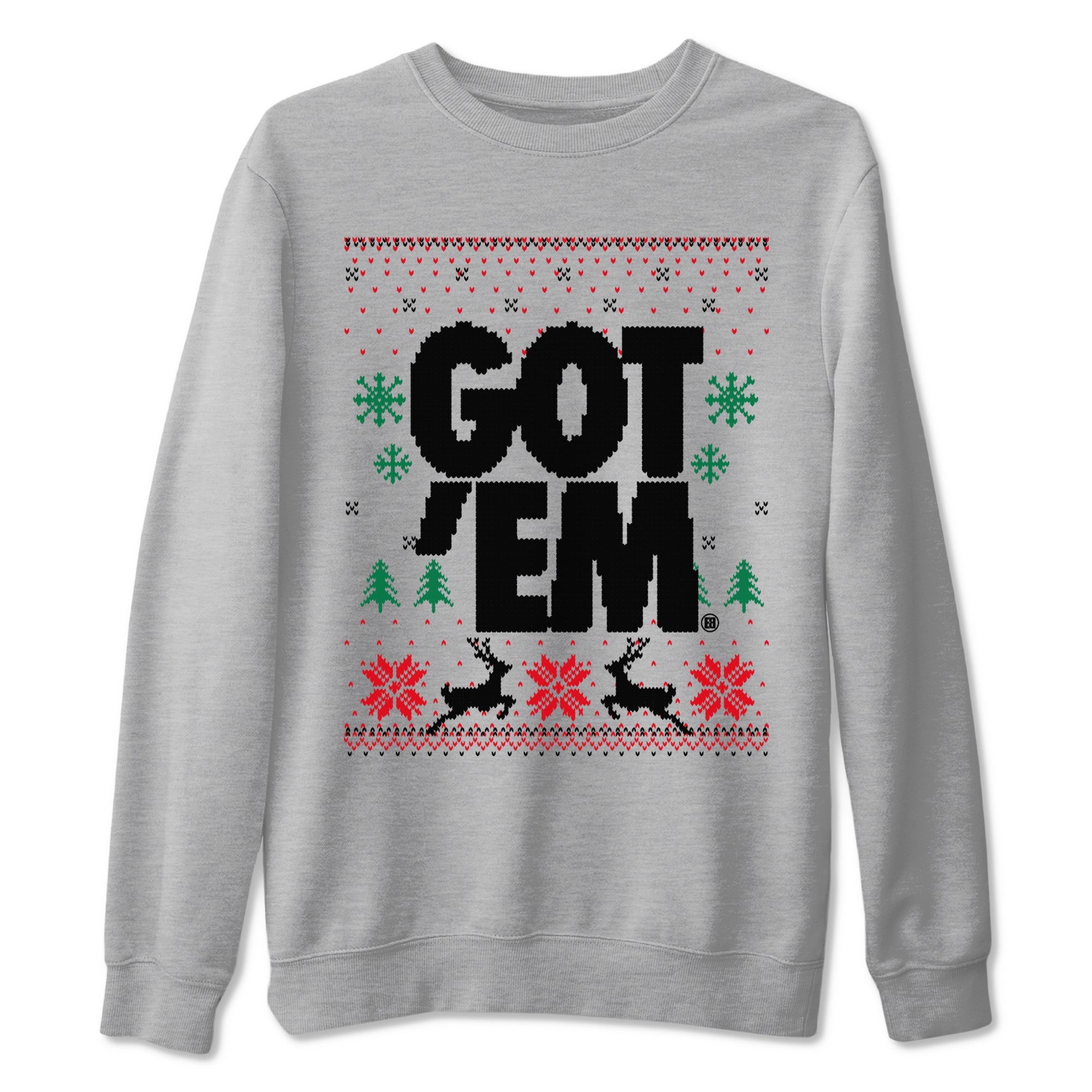Air Jordan 2 Low Retro Christmas shirts to match jordans Christmas Gift Got Em Ugly Sweater sneaker match tees Air Jordan 2 Christmas match shoes to clothes Drip Gear Zone unisex cotton Heather Grey 2 shirts