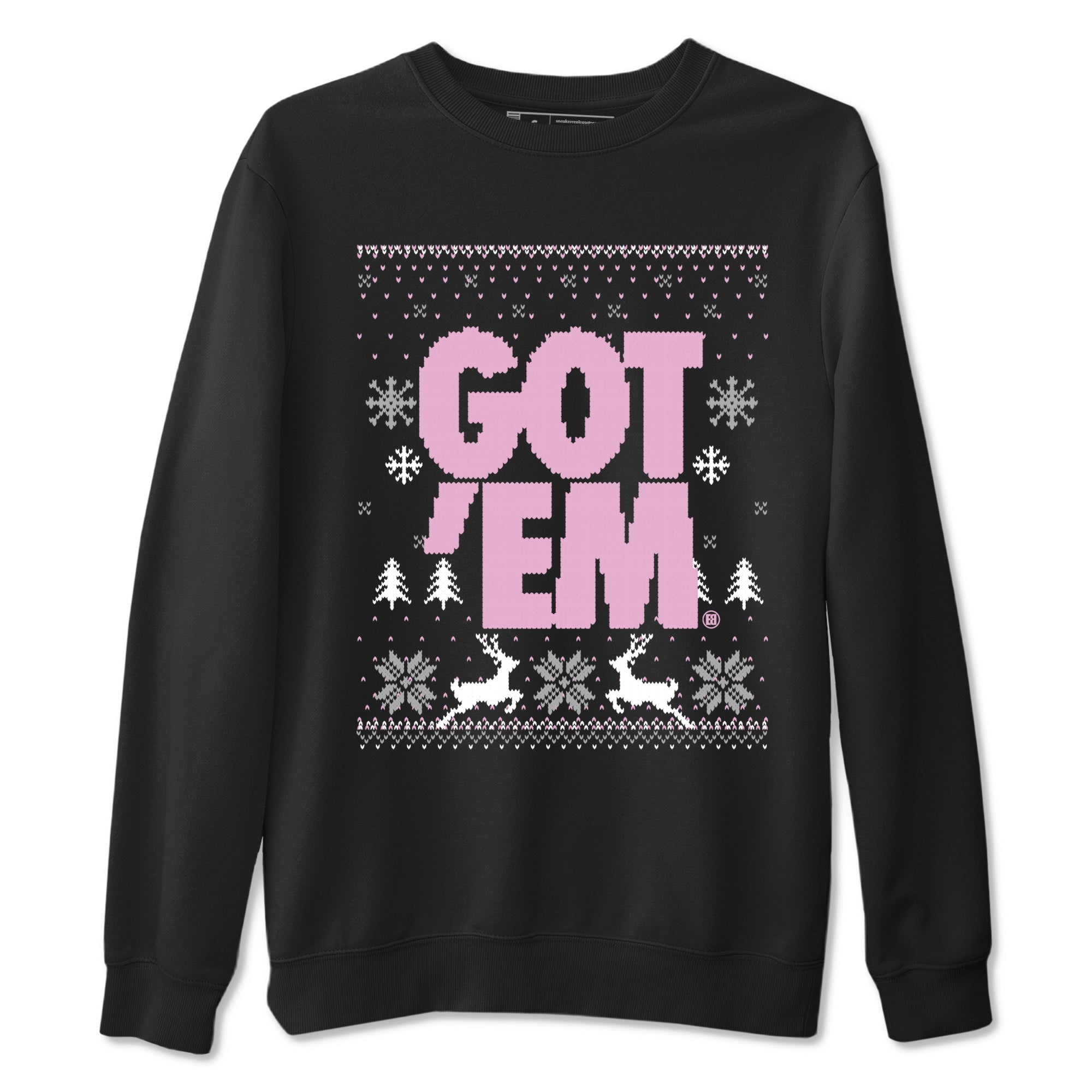 4s Orchid t-shirts to match sneakers Christmas Holiday Gift Got Em Ugly Sweater sneaker match tees Air Jordan 4 Orchid match shoes to clothes Drip Gear Zone unisex cotton Black 2 shirts