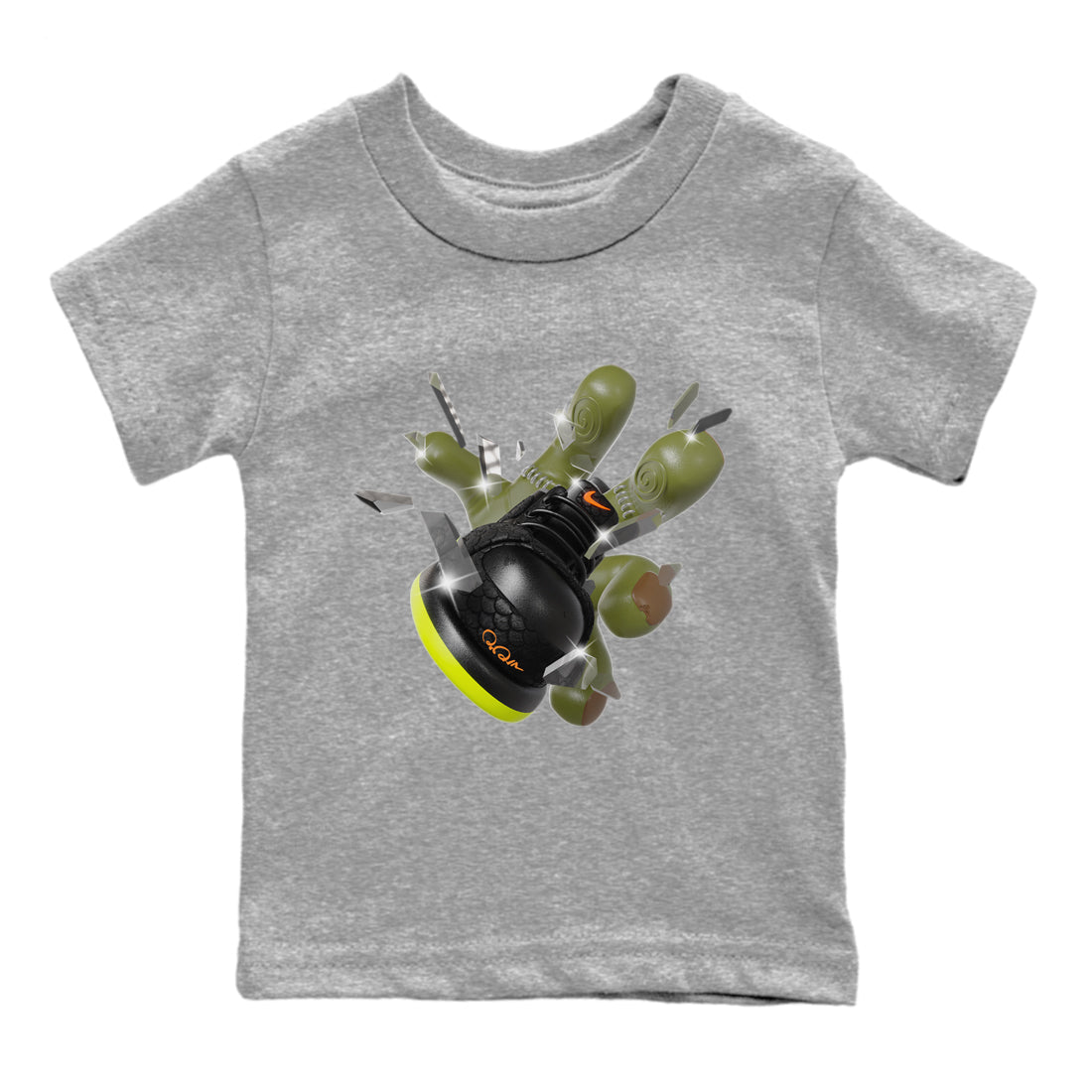 Dunk Halloween shirt to match jordans Got Em Zombie sneaker tees halloween horror nights Nike Dunk Halloween Drip Gear Zone Baby Toddler Heather Grey 2 T-Shirt
