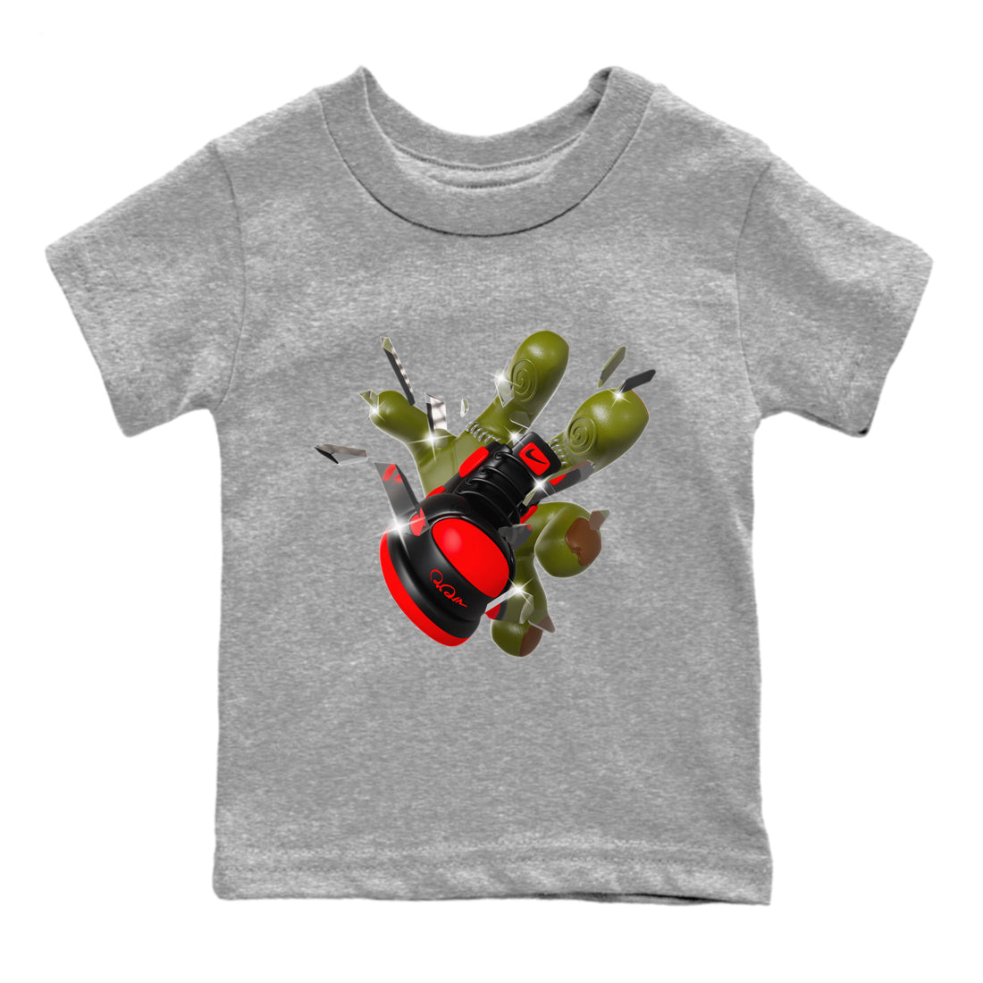 Air Jordan 1 Satin Bred shirt to match jordans Got Em Zombie Hand sneaker tees halloween dress AJ1 Satin Bred Drip Gear Zone Baby Toddler Heather Grey 2 T-Shirt