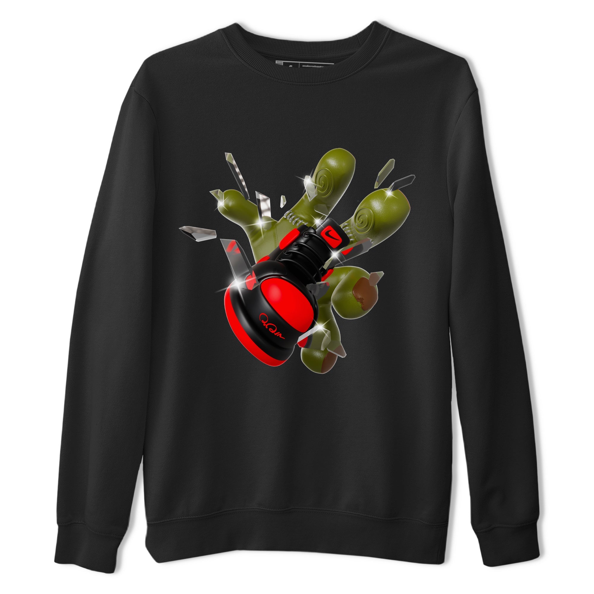 Air Jordan 1 Satin Bred shirt to match jordans Got Em Zombie Hand sneaker tees halloween dress AJ1 Satin Bred Drip Gear Zone Unisex Black 2 T-Shirt