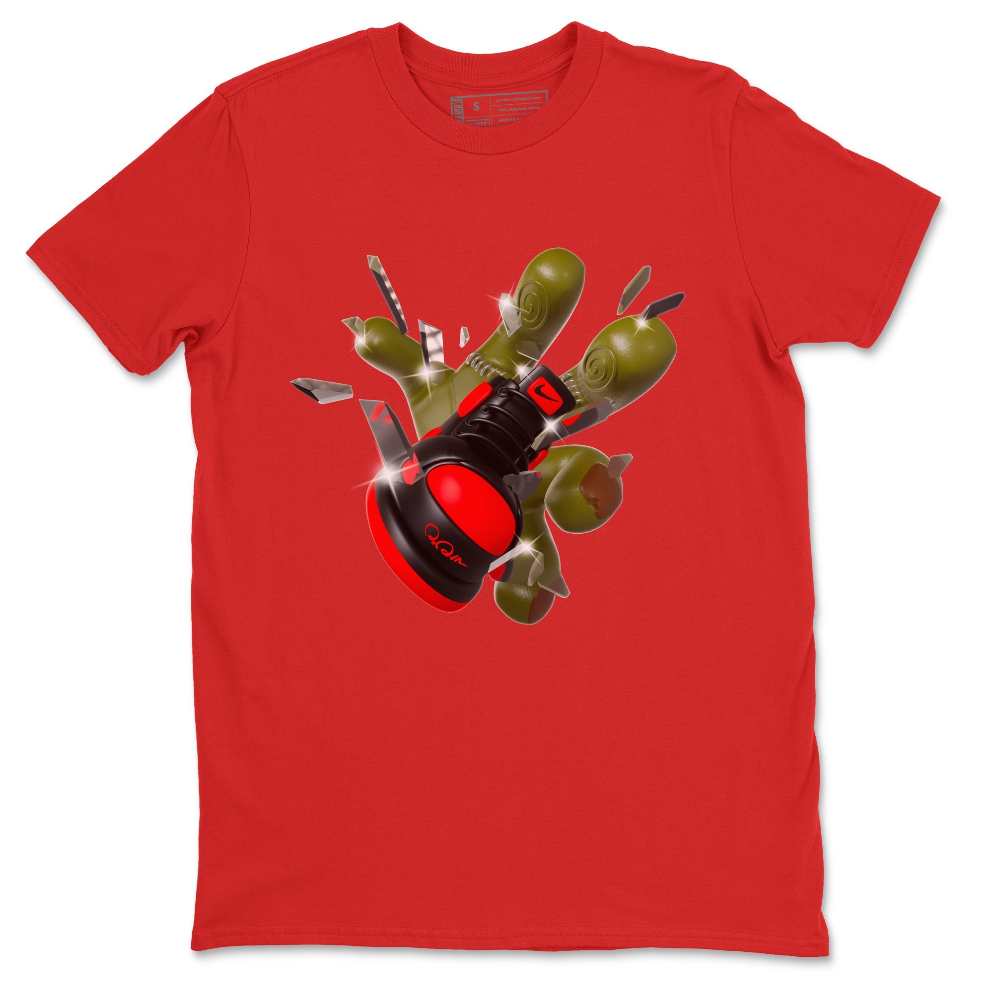 Air Jordan 1 Satin Bred shirt to match jordans Got Em Zombie Hand sneaker tees halloween dress AJ1 Satin Bred Drip Gear Zone Unisex Red 2 T-Shirt