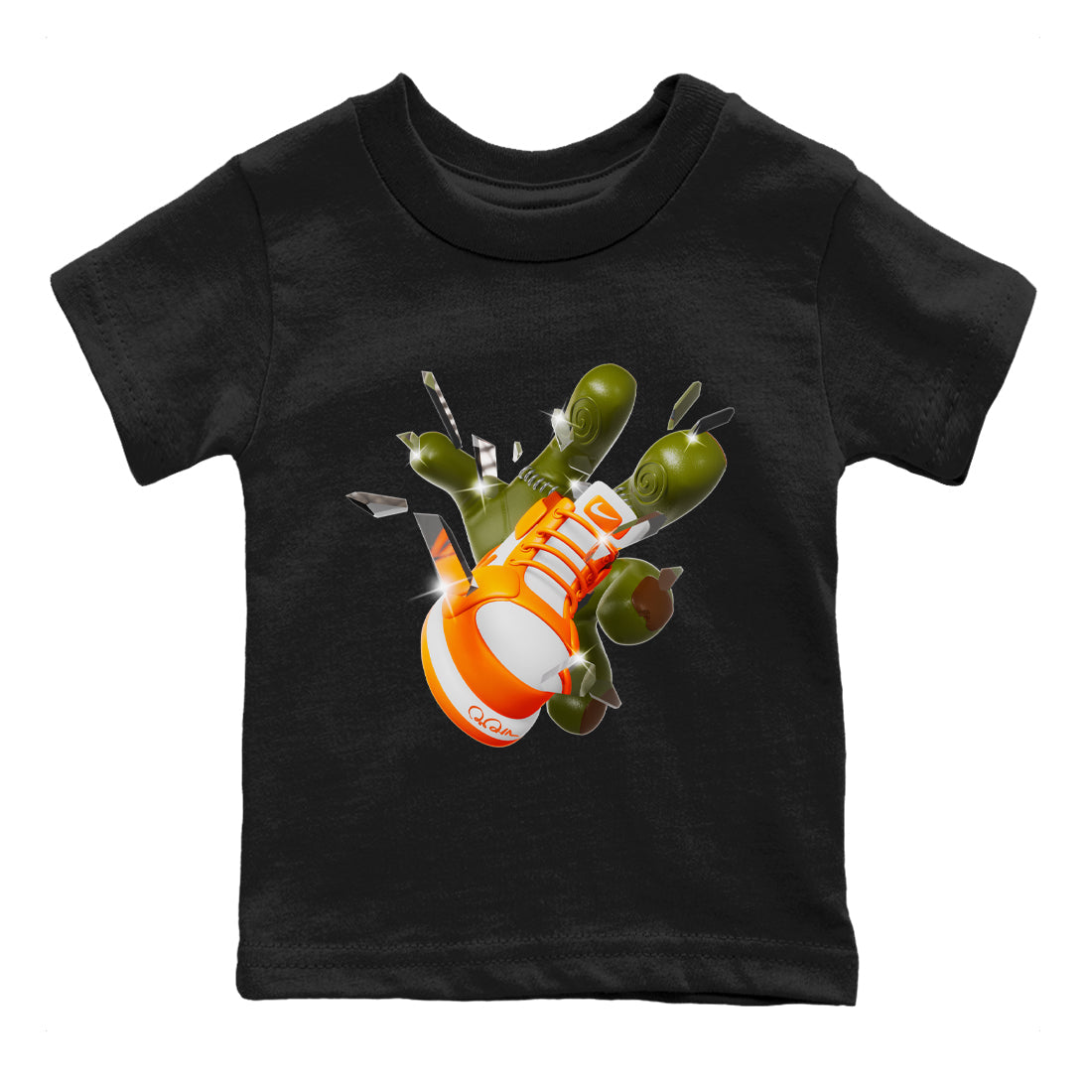 Air Jordan 1 Starfish shirt to match jordans Got Em Zombie Hand sneaker tees halloween dress AJ1 Starfish Drip Gear Zone Baby Toddler Black 2 T-Shirt