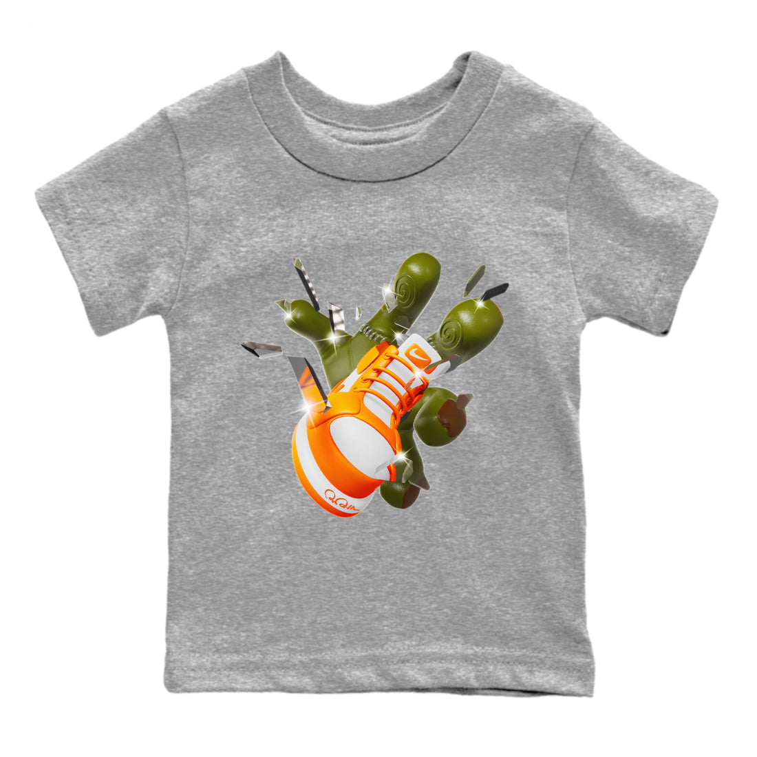 Air Jordan 1 Starfish shirt to match jordans Got Em Zombie Hand sneaker tees halloween dress AJ1 Starfish Drip Gear Zone Baby Toddler Heather Grey 2 T-Shirt
