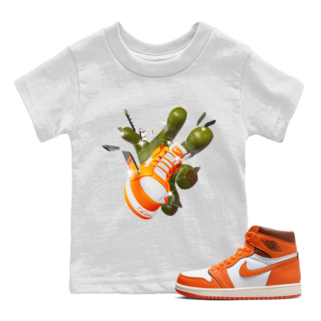 Air Jordan 1 Starfish shirt to match jordans Got Em Zombie Hand sneaker tees halloween dress AJ1 Starfish Drip Gear Zone Baby Toddler White 1 T-Shirt