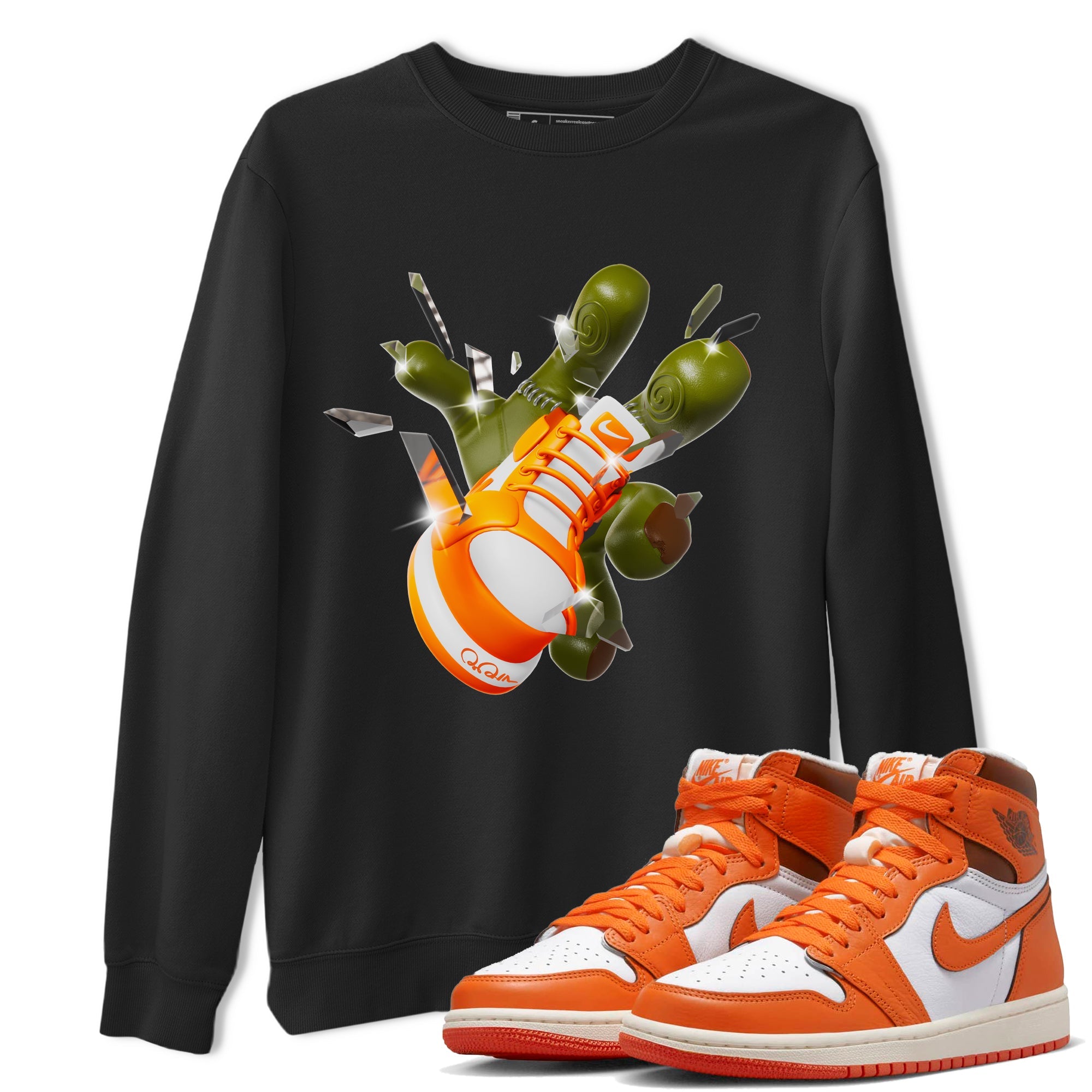 Air Jordan 1 Starfish shirt to match jordans Got Em Zombie Hand sneaker tees halloween dress AJ1 Starfish Drip Gear Zone Unisex Black 1 T-Shirt