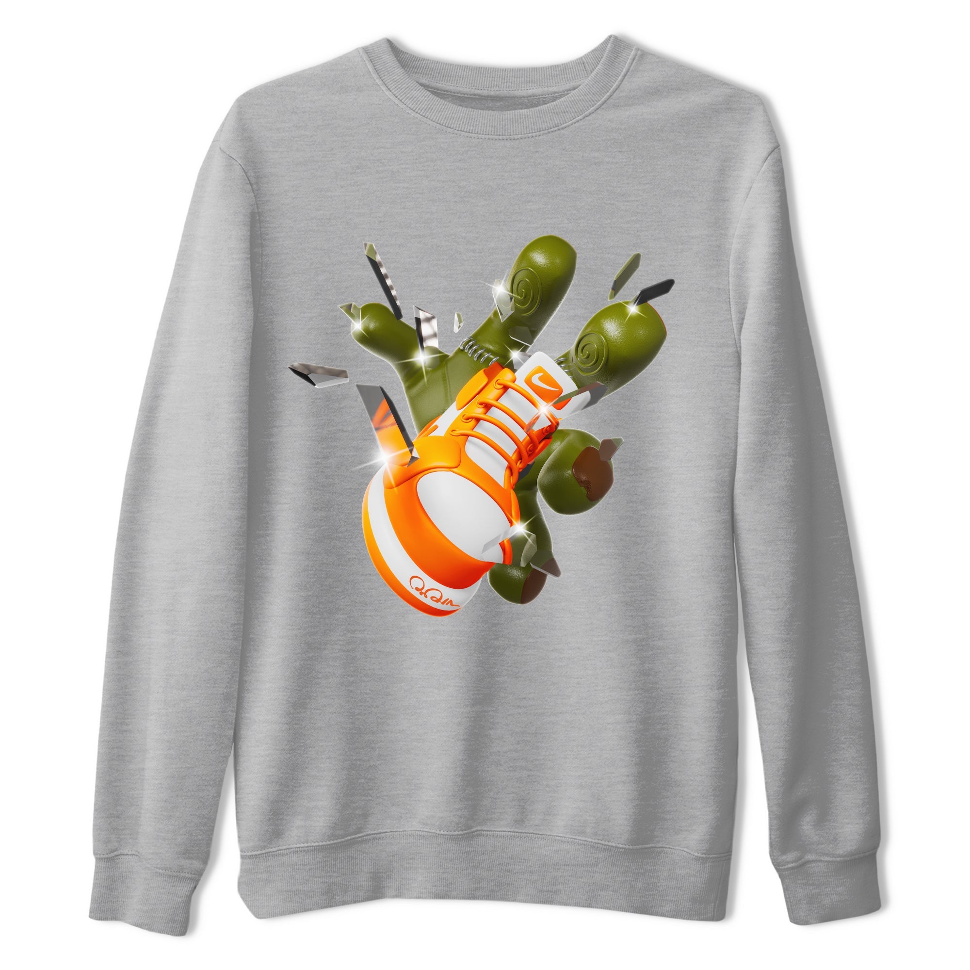 Air Jordan 1 Starfish shirt to match jordans Got Em Zombie Hand sneaker tees halloween dress AJ1 Starfish Drip Gear Zone Unisex Heather Grey 2 T-Shirt