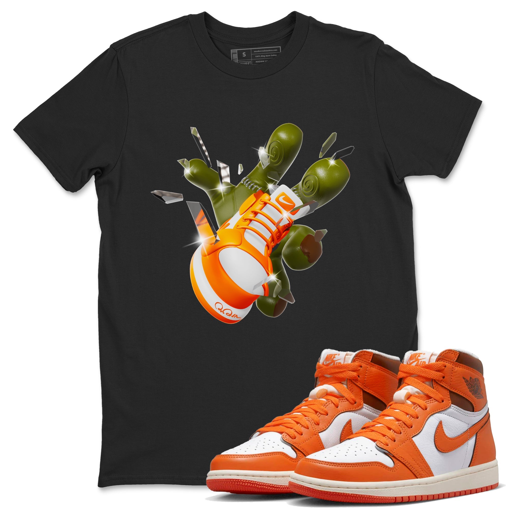 Air Jordan 1 Starfish shirt to match jordans Got Em Zombie Hand sneaker tees halloween dress AJ1 Starfish Drip Gear Zone Unisex Black 1 T-Shirt
