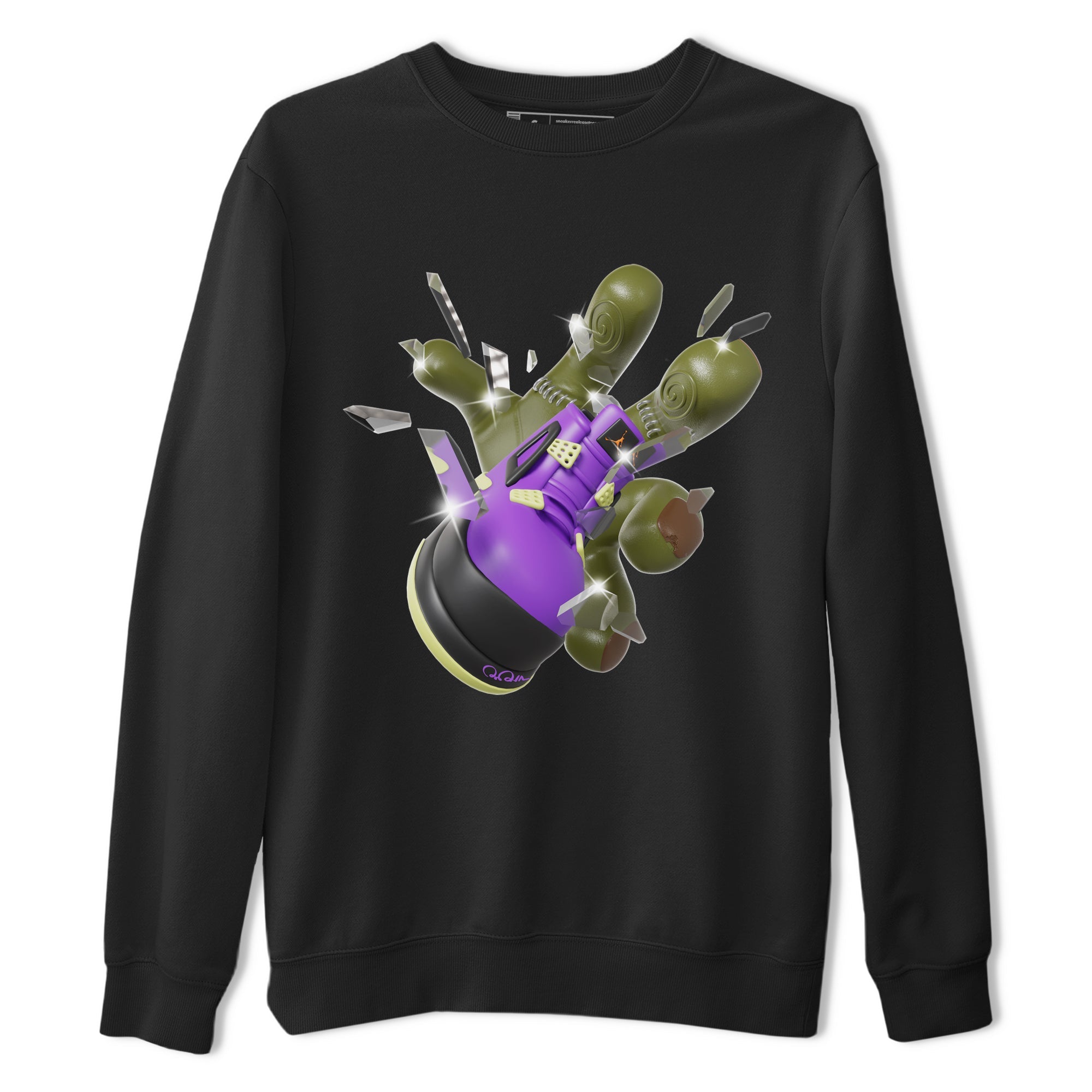 Air Jordan 4 Canyon Purple shirt to match jordans Got Em Zombie Hand sneaker tees halloween dress AJ4 Canyon Purple Drip Gear Zone Unisex Black 2 T-Shirt
