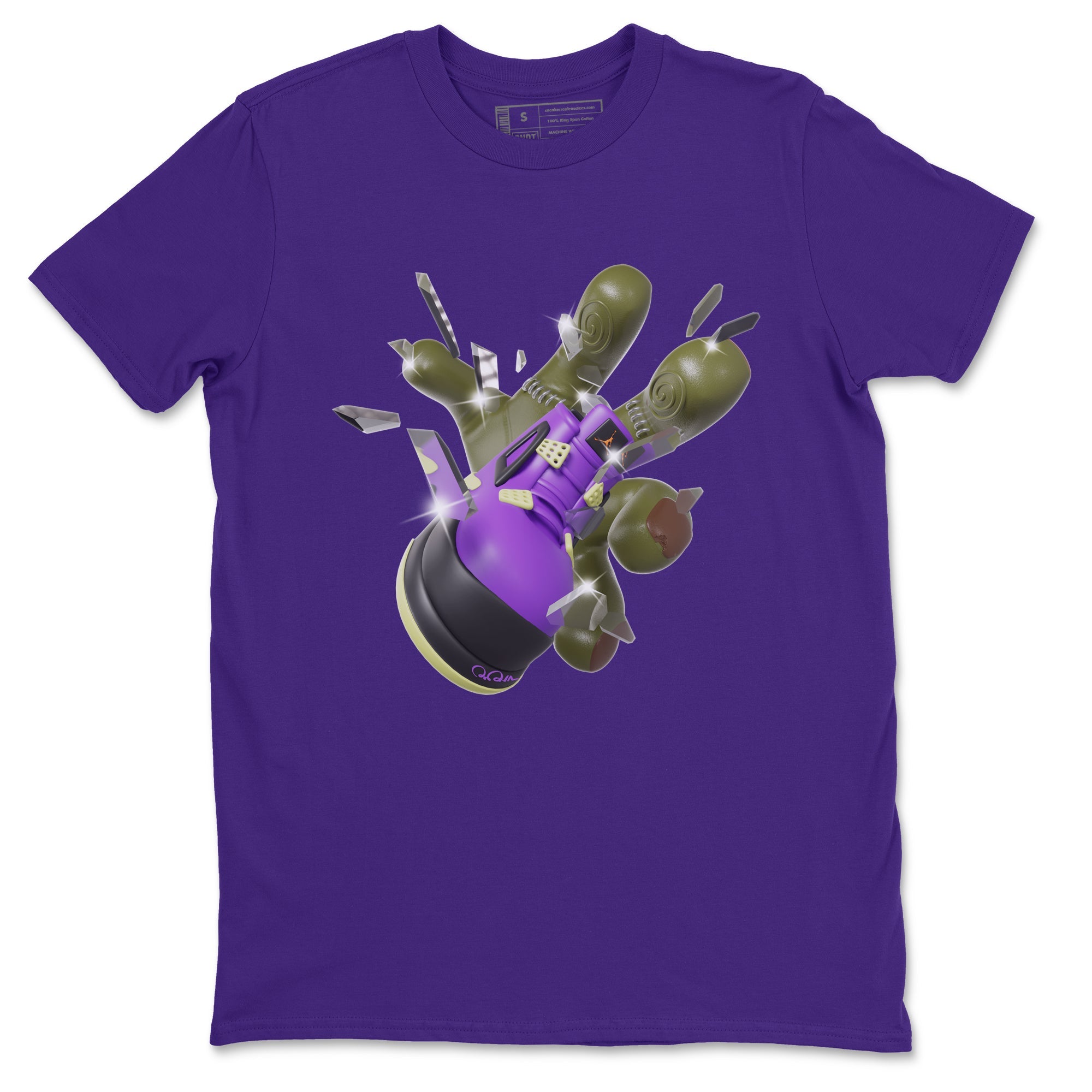 Air Jordan 4 Canyon Purple shirt to match jordans Got Em Zombie Hand sneaker tees halloween dress AJ4 Canyon Purple Drip Gear Zone Unisex Purple 2 T-Shirt