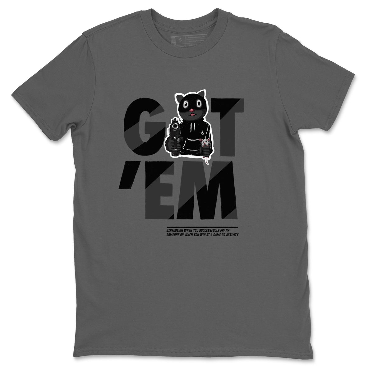5s Black Cat shirts to match jordans Got'em Cat sneaker match tees Air Jordan 5 Black Cat match shoes to clothes Drip Gear Zone unisex cotton Cool Grey 2 shirts