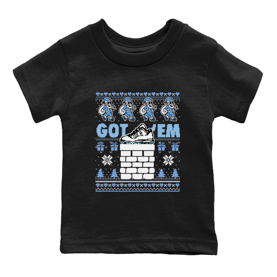 11s Legend Blue shirts to match jordans Got'em Santa sneaker match tees Air Jordan 11 Retro Legend Blue match shoes to clothes Drip Gear Zone Youth Baby Black 2 tee