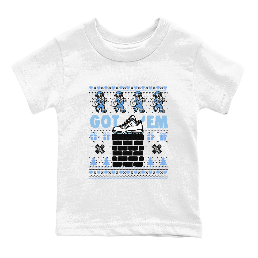 11s Legend Blue shirts to match jordans Got'em Santa sneaker match tees Air Jordan 11 Retro Legend Blue match shoes to clothes Drip Gear Zone Youth Baby White 2 tee