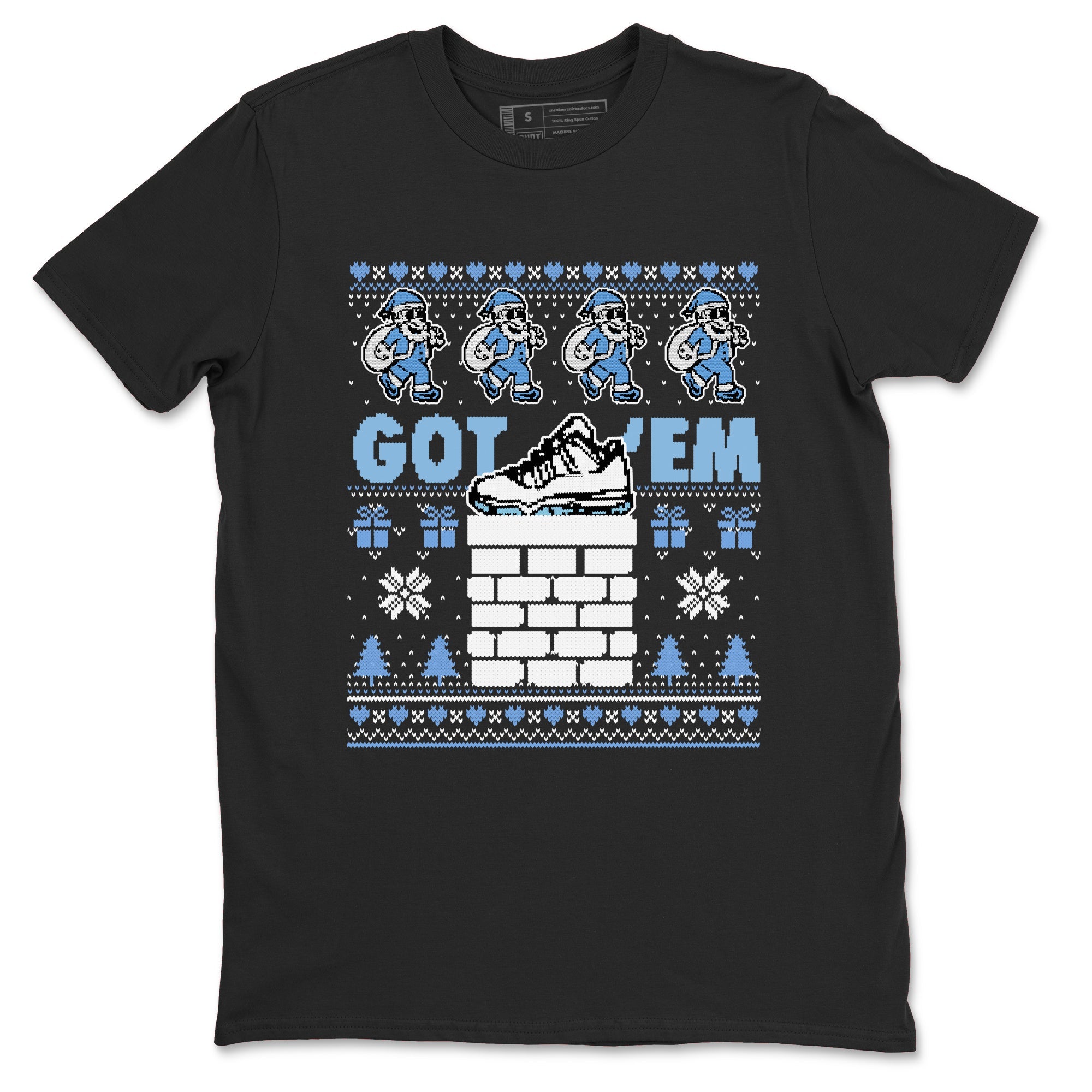 11s Legend Blue shirts to match jordans Got'em Santa sneaker match tees Air Jordan 11 Retro Legend Blue match shoes to clothes Drip Gear Zone unisex cotton Black 2 shirts