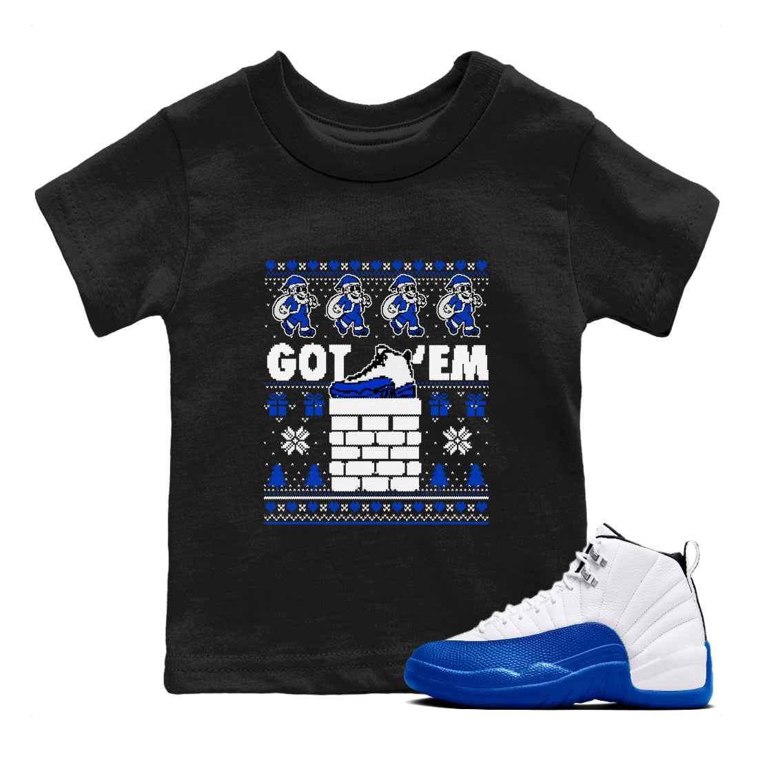 Air Jordan 13 Blueberry t-shirts to match sneakers Got'em Santa sneaker match tees Air Jordan 13 Blueberry match shoes to clothes Drip Gear Zone Youth Baby Black 1 tee