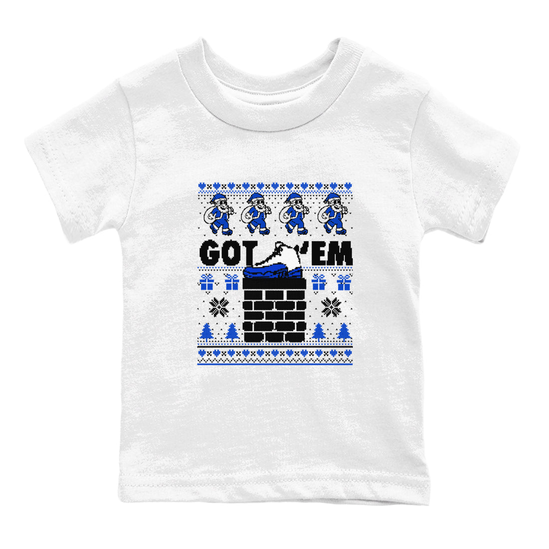 Air Jordan 13 Blueberry t-shirts to match sneakers Got'em Santa sneaker match tees Air Jordan 13 Blueberry match shoes to clothes Drip Gear Zone Youth Baby White 2 tee